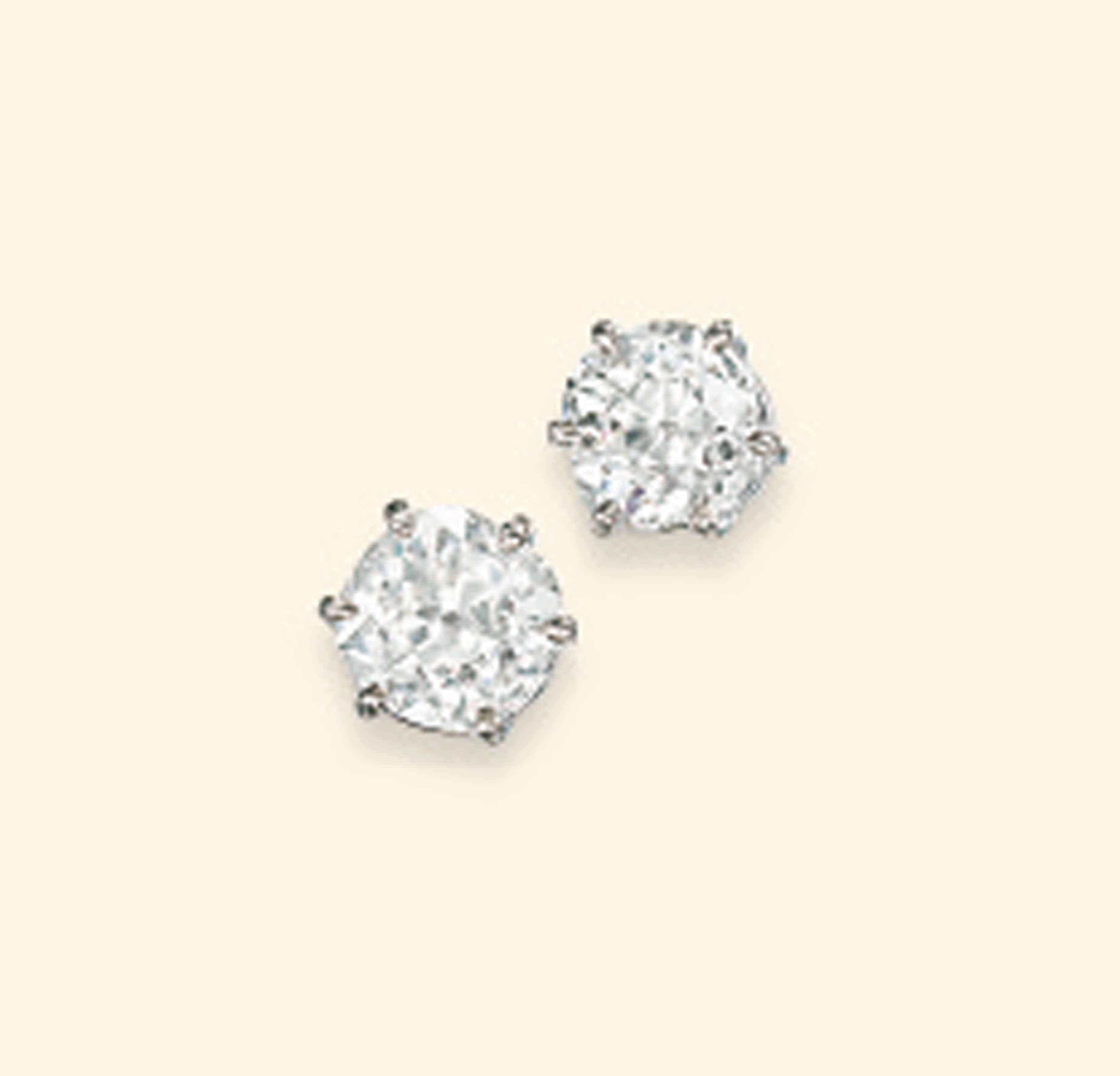 single stone diamond studs price