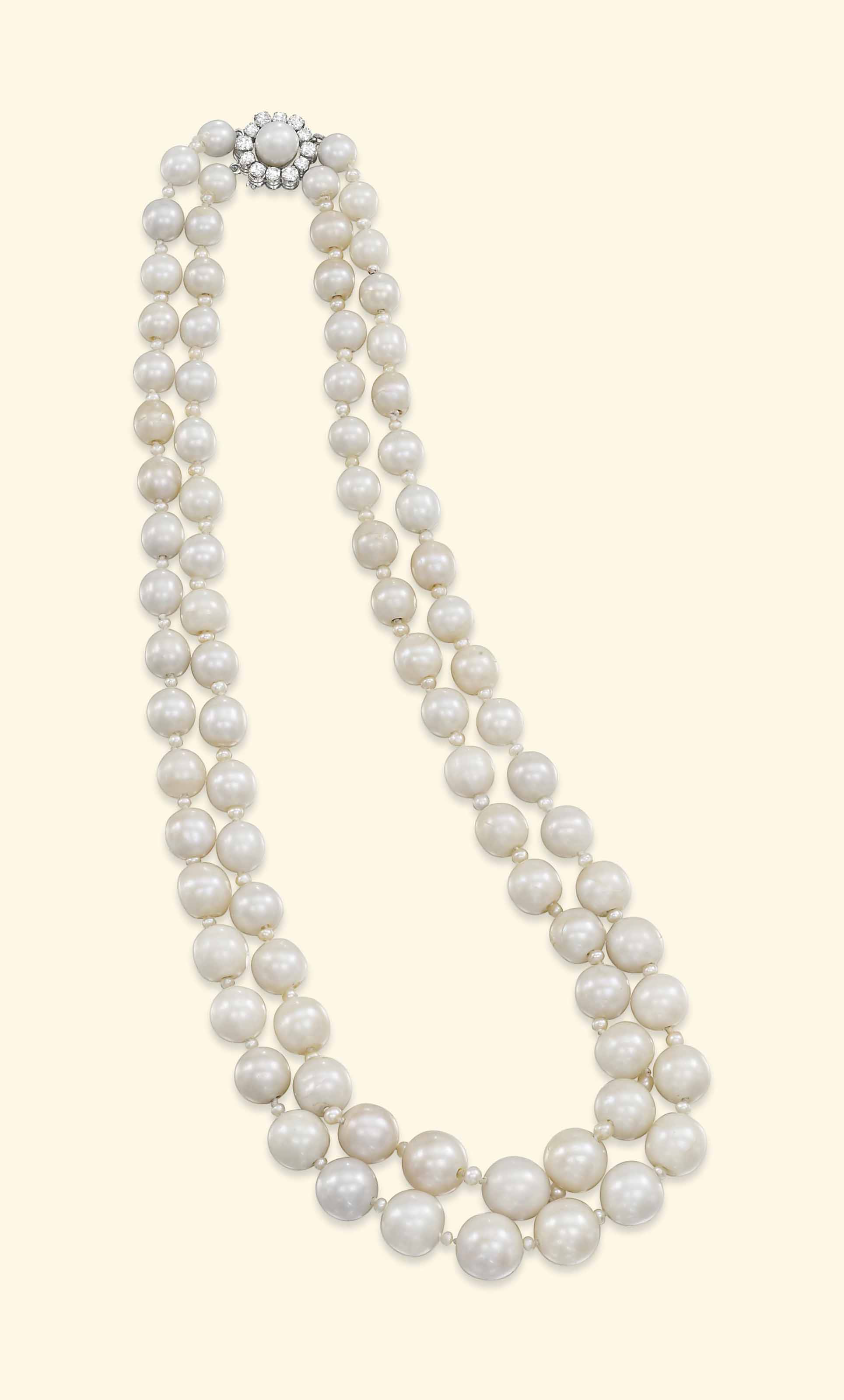 A DOUBLESTRAND NATURAL PEARL NECKLACE Christie's
