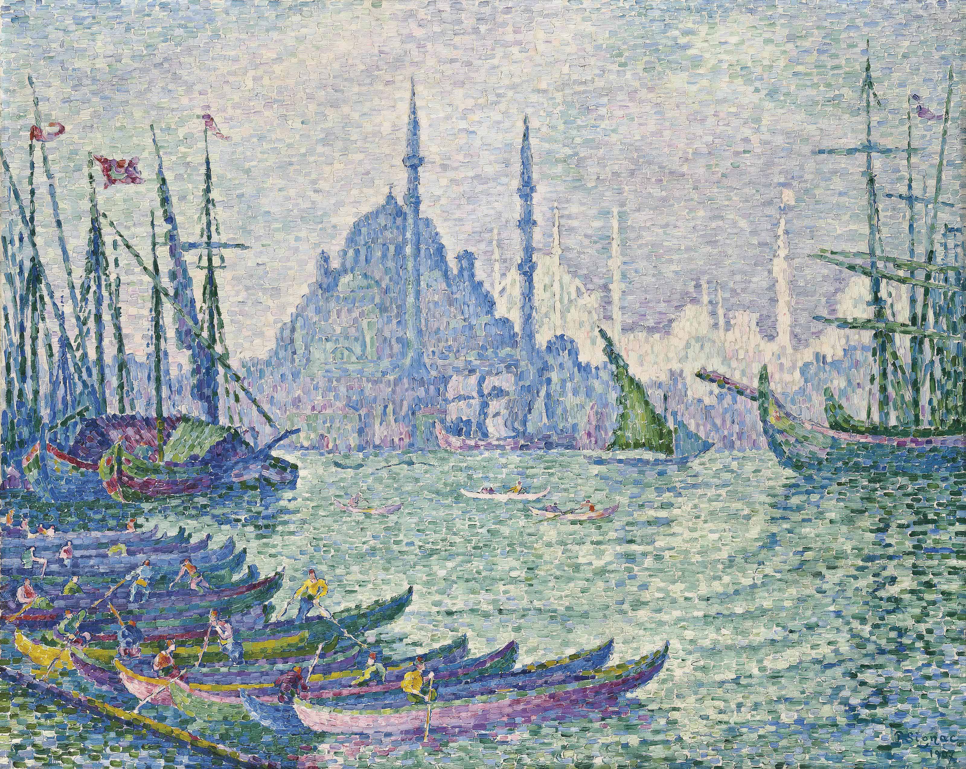 Paul Signac (18631935) , La Corne d'Or, les minarets