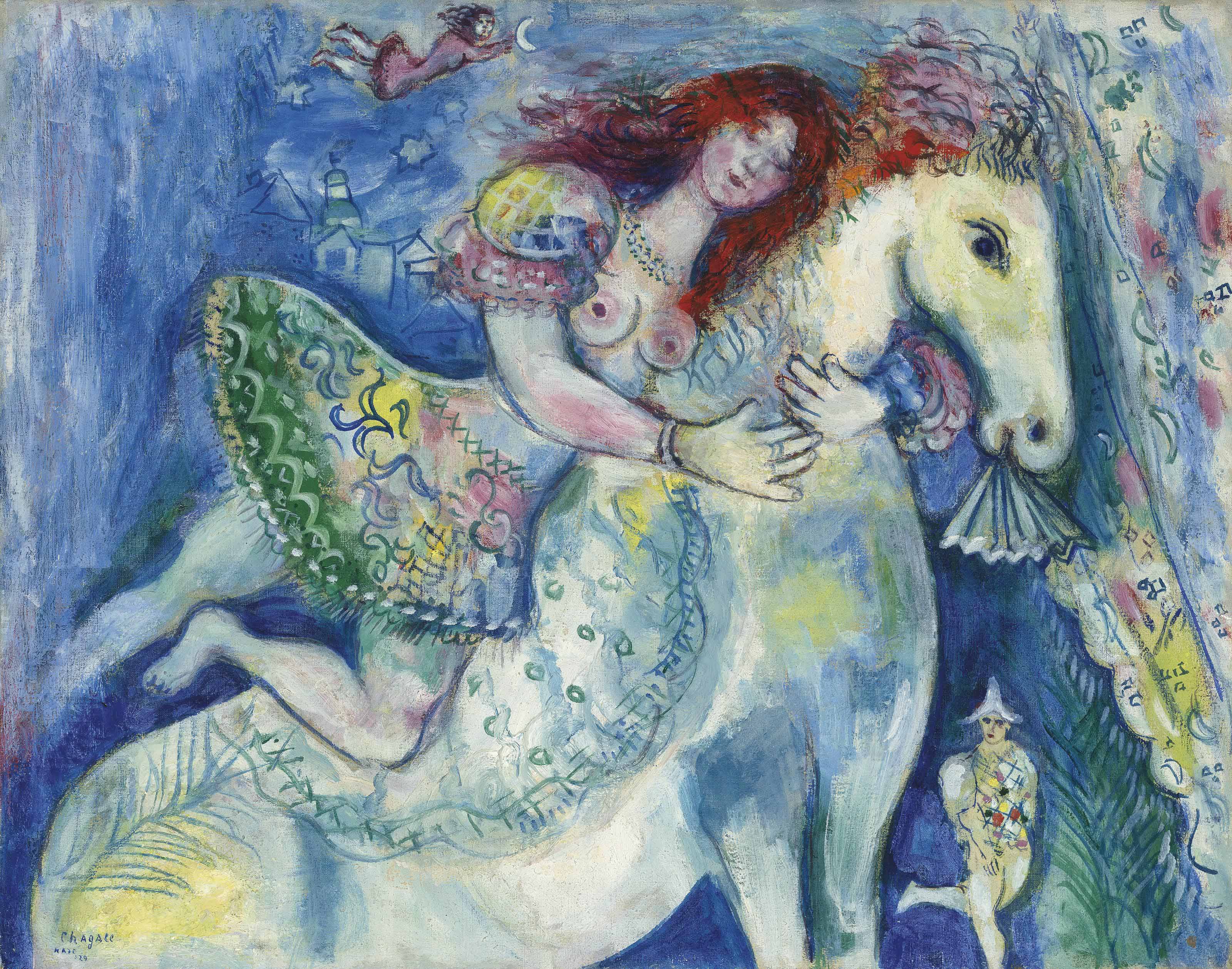 Marc Chagall 1887 1985 L Ecuyere Or Danseuse Au Cirque