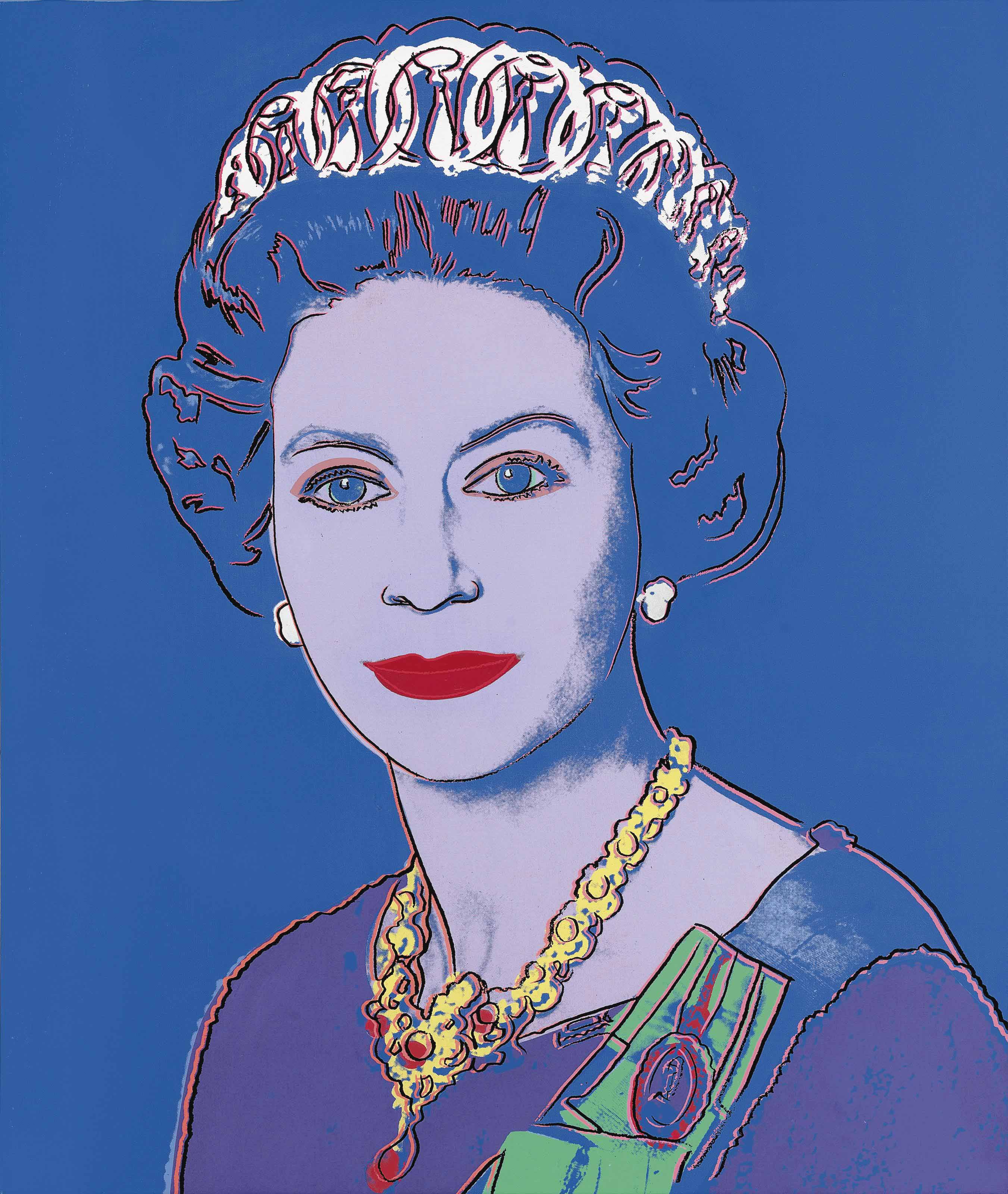 Andy Warhol (1928-1987) , Reigning Queens: Queen Elizabeth II of the ...