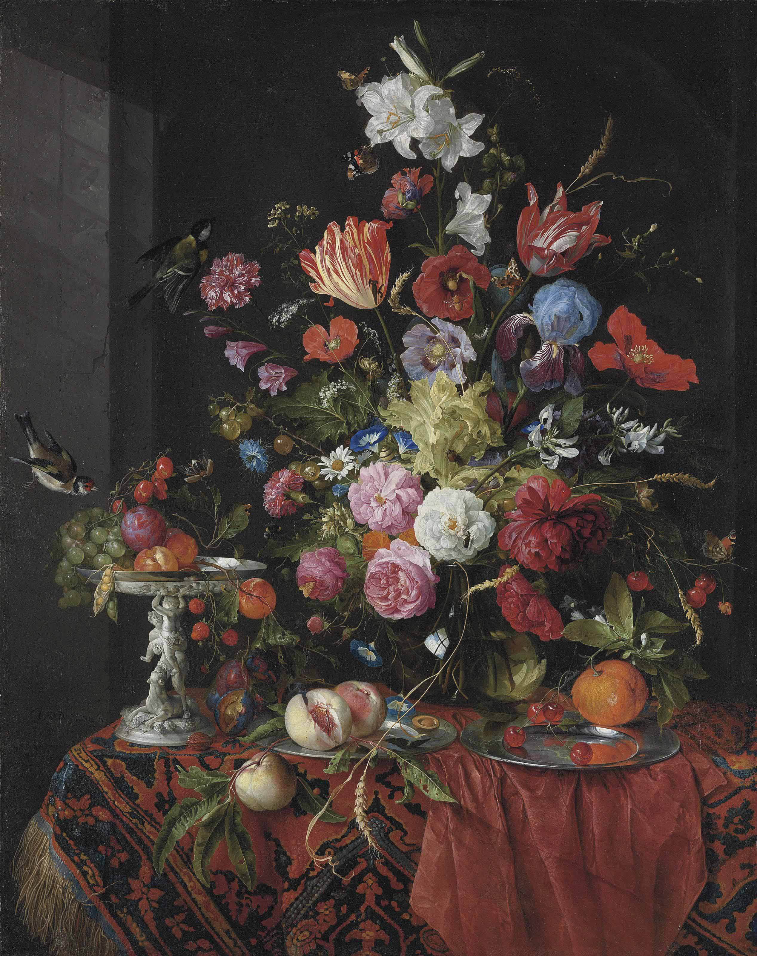 Jan Davidsz De Heem Utrecht 1606 1684 Antwerp Flowers In A