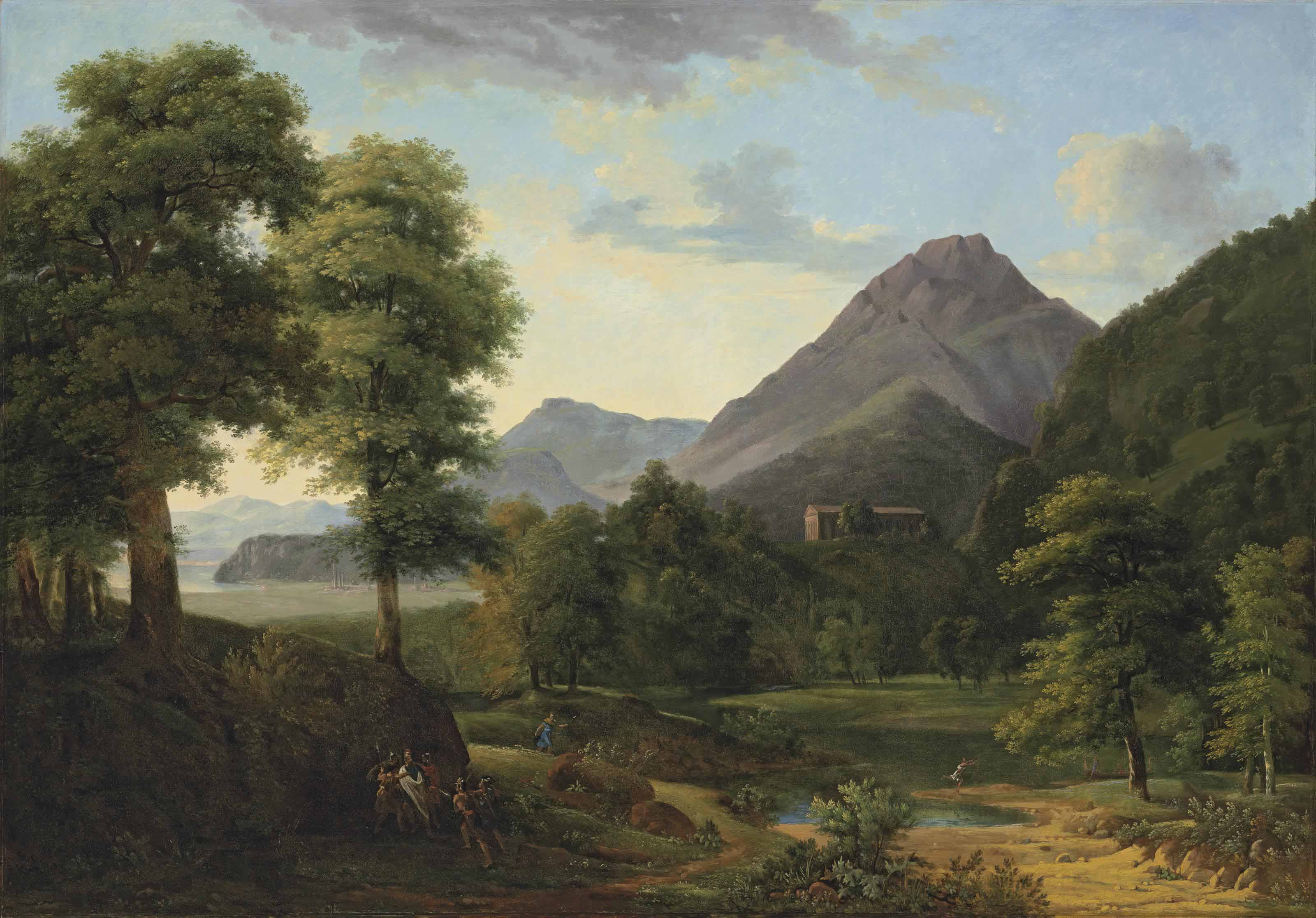 JeanVictor Bertin (Paris 17671842) , A wooded, mountainous landscape