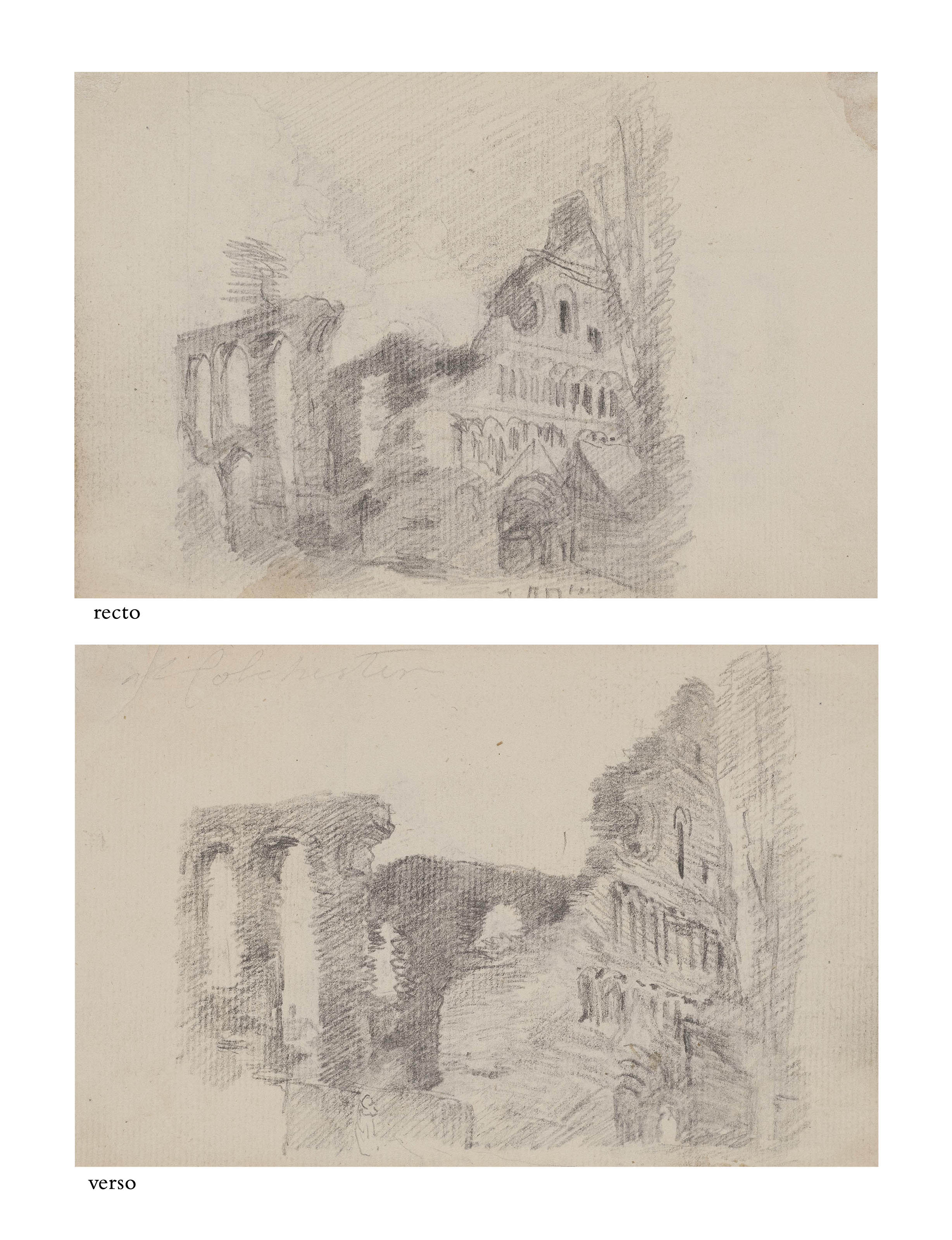 The ruins of St Botolph's Priory, Colchester (recto and verso) 
