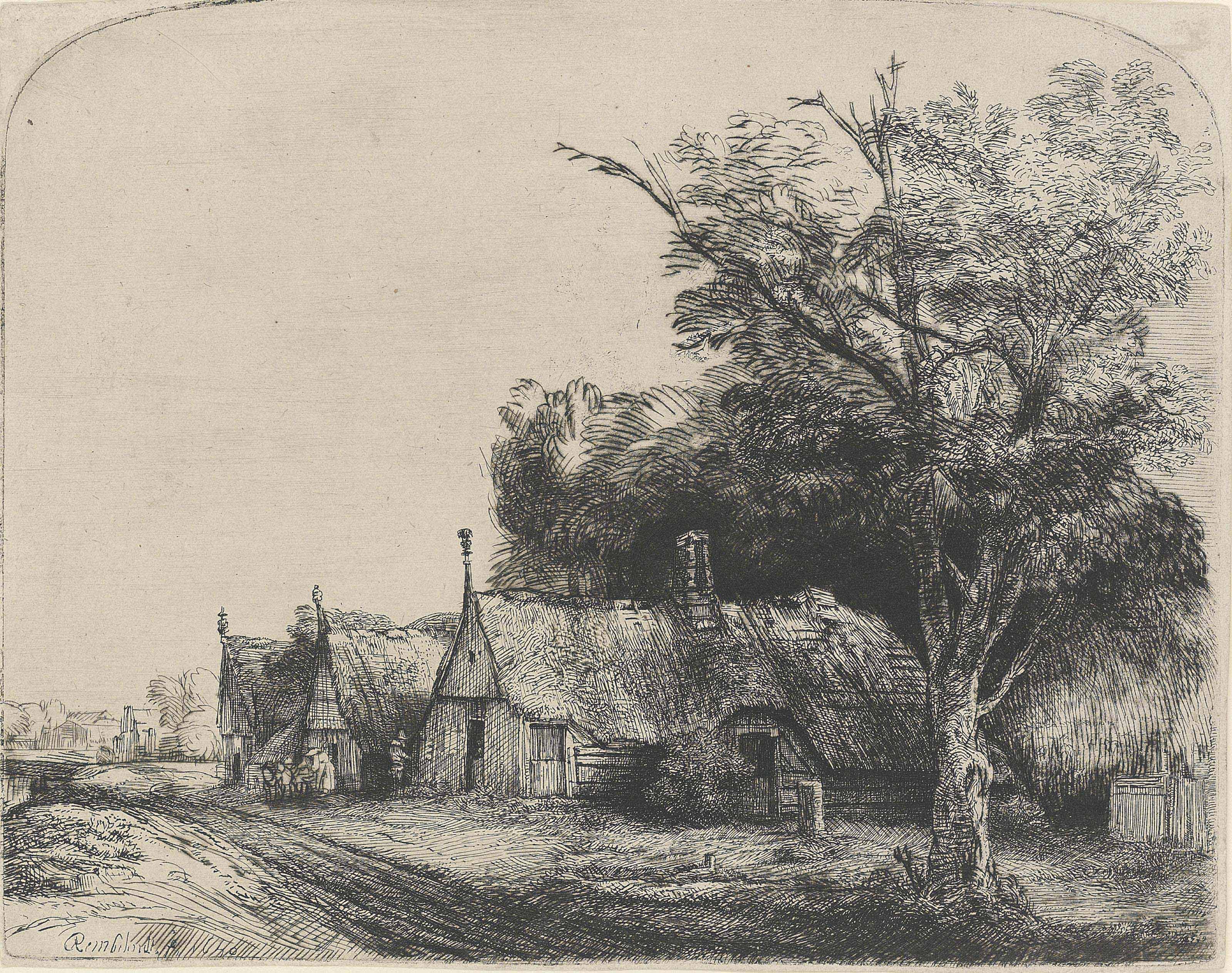 Rembrandt Harmensz. van Rijn (16061669) , Landscape with three gabled