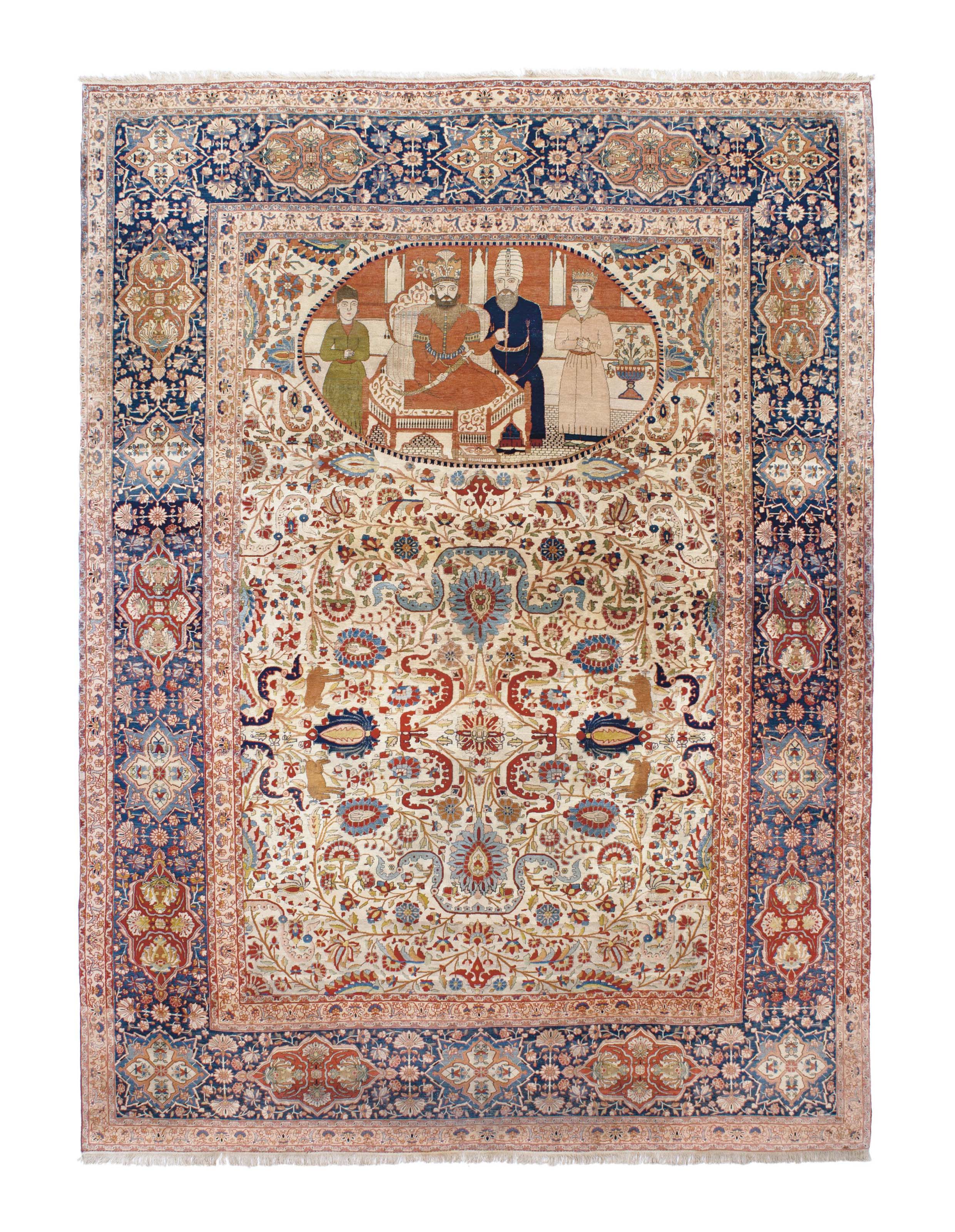 A KASHAN 'MOHTASHAM' PICTORIAL CARPET