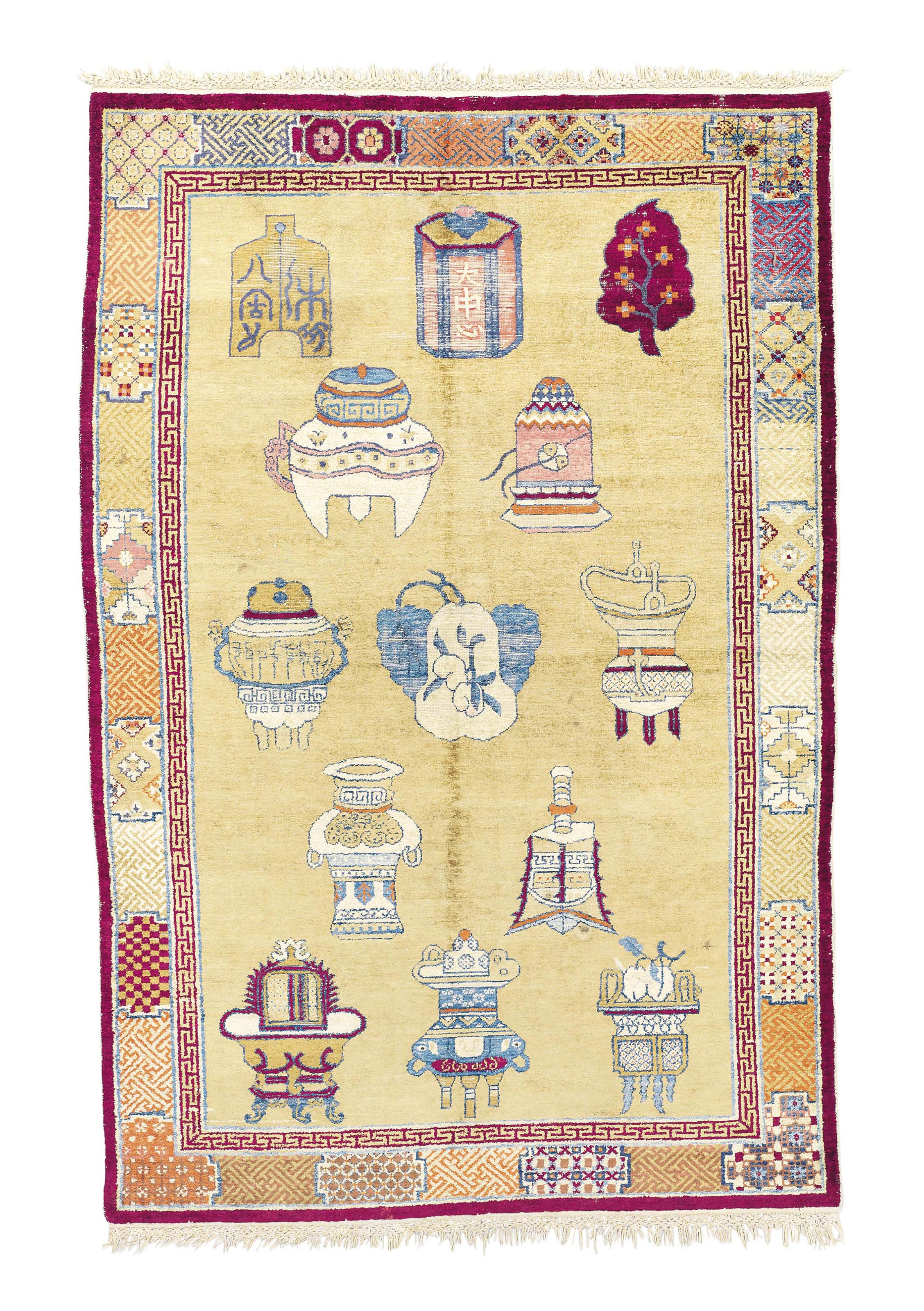 silk chinese rug china 1900 lot circa north rugs christie auction