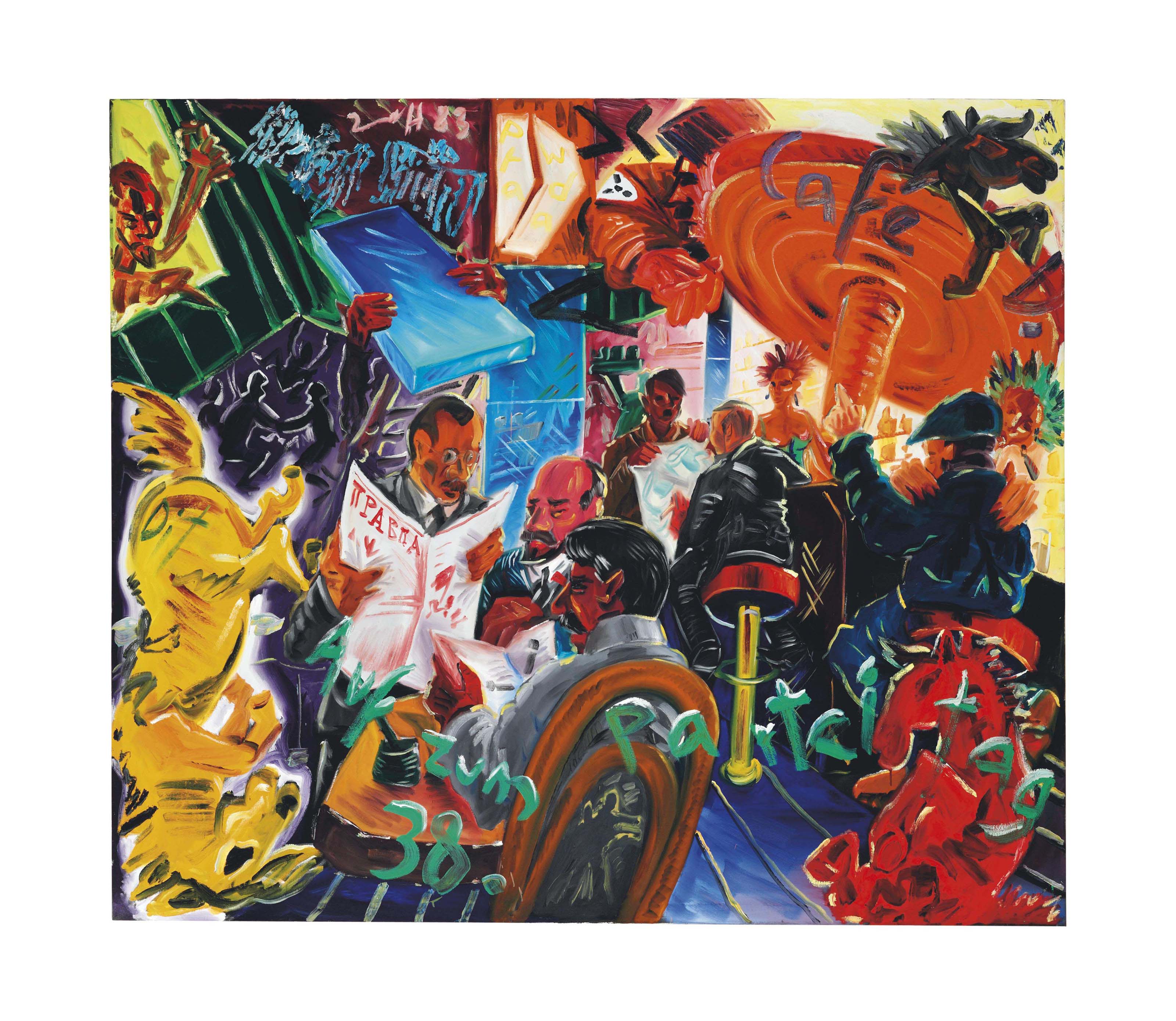 Sohne Der Sonne Die Vier Kunstler Am Tisch Bei Lampenschein By