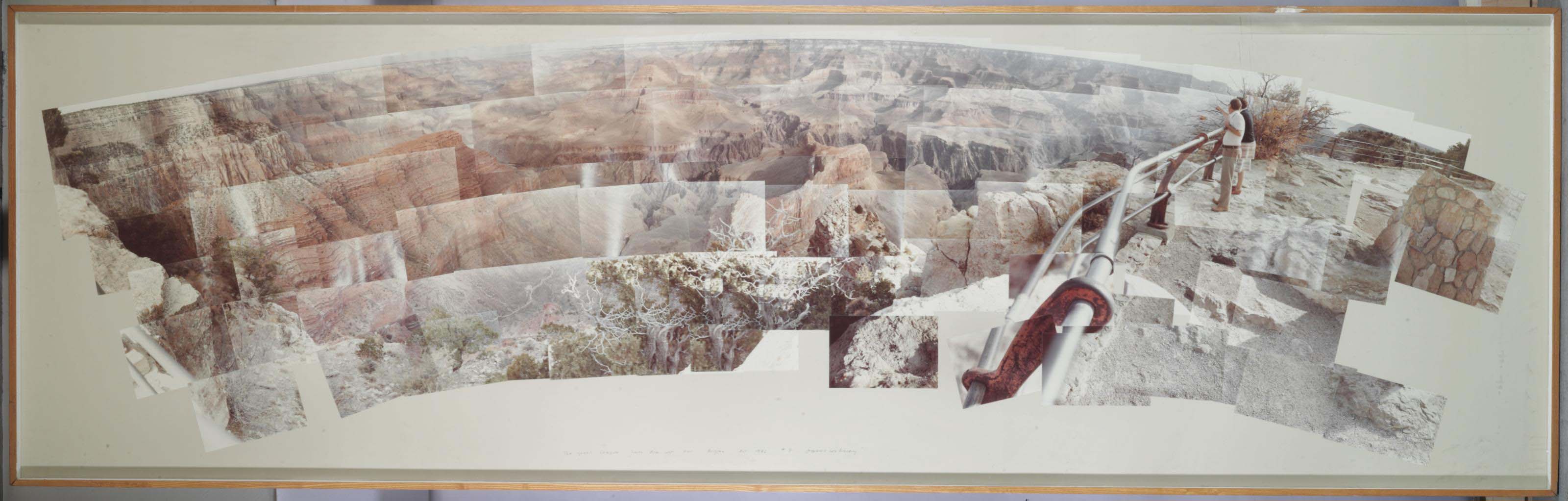 David Hockney B 1937 The Grand Canyon South Rim With Rail