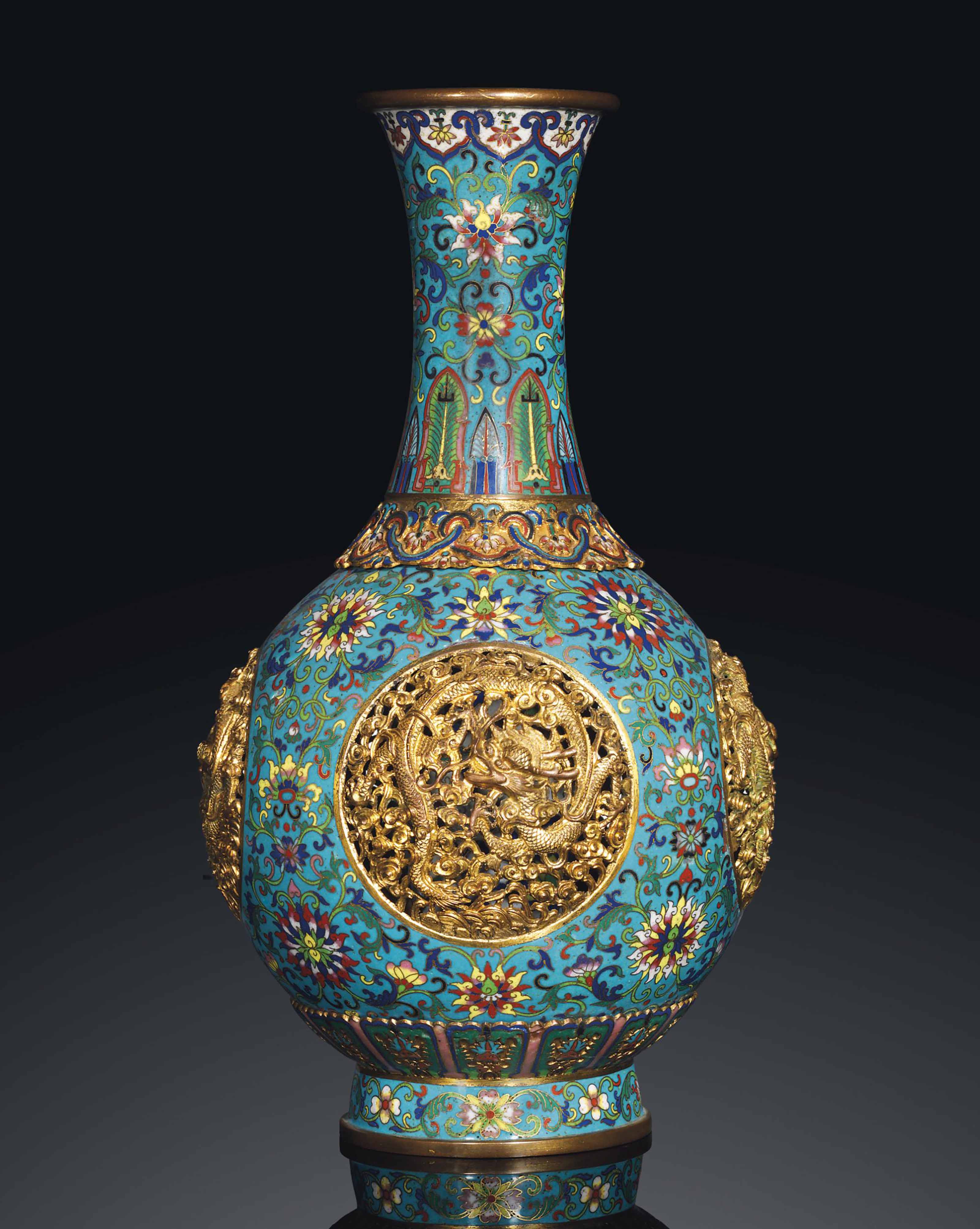 A CLOISONNÉ ENAMEL REVOLVING VASE , 19TH CENTURY Christie's