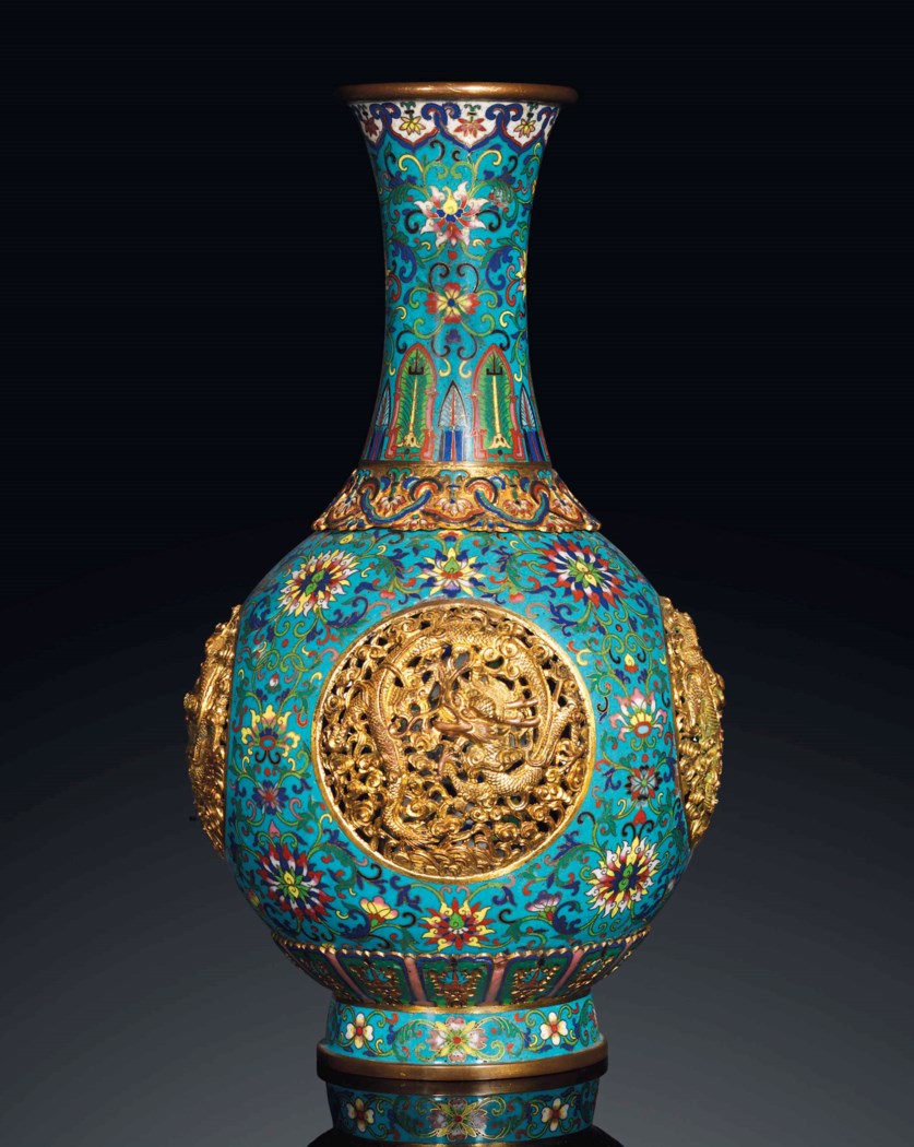 A CLOISONNÉ ENAMEL REVOLVING VASE , 19TH CENTURY | Christie's