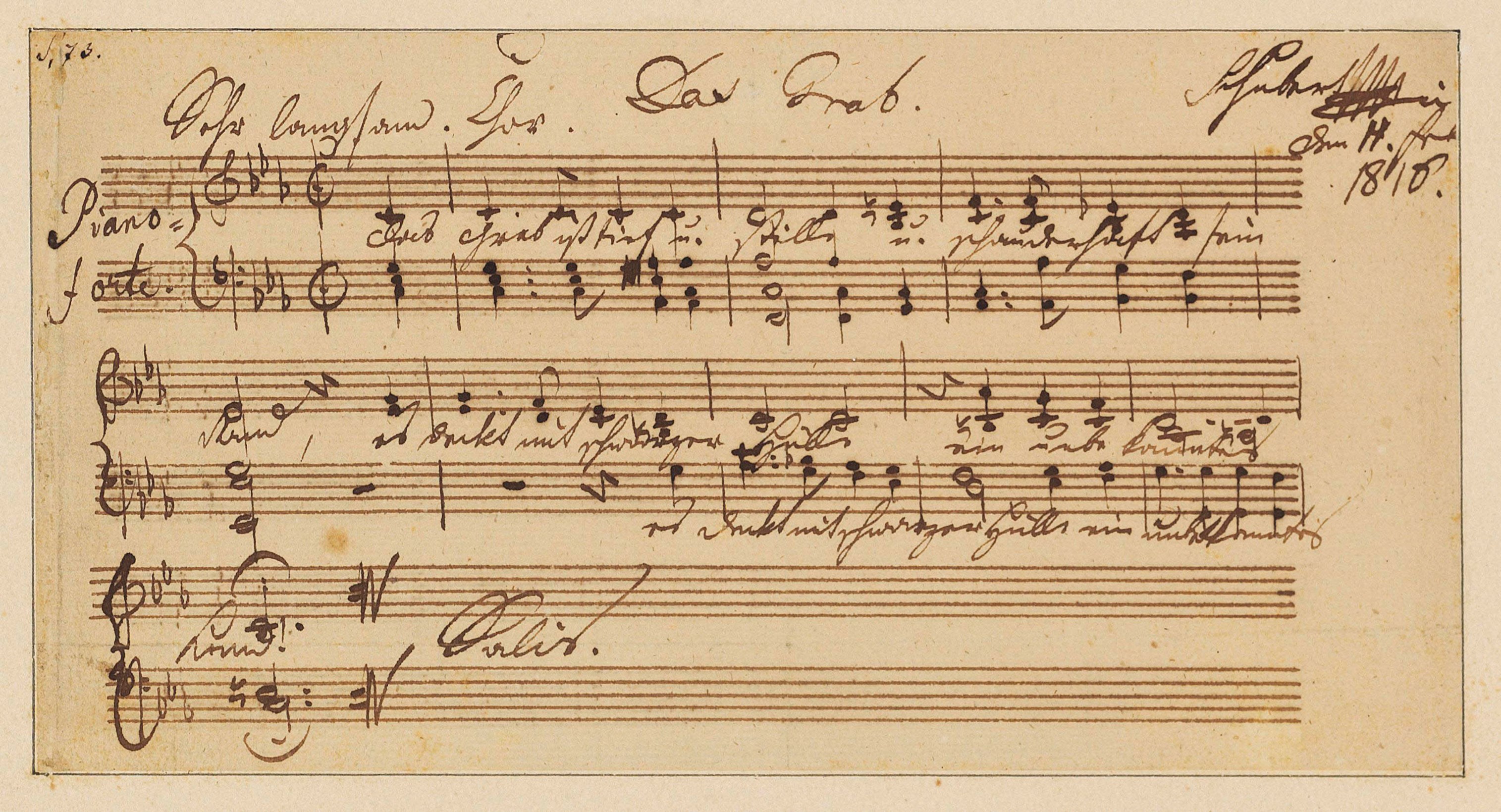 SCHUBERT Franz 1797 1828 Autograph Music Manuscript Signed