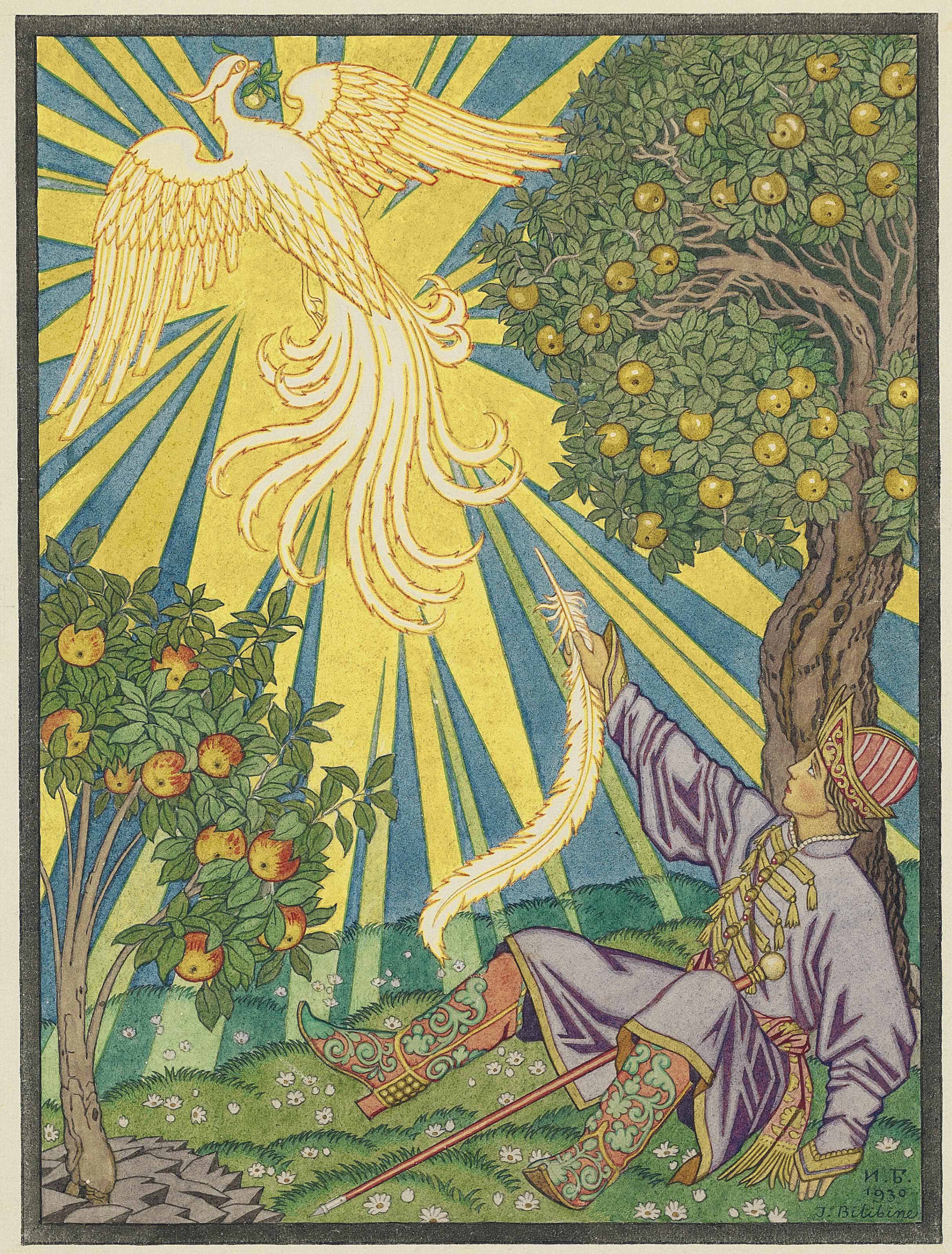 Ivan Bilibin (1876-1942) , Illustration for Contes de l ...
