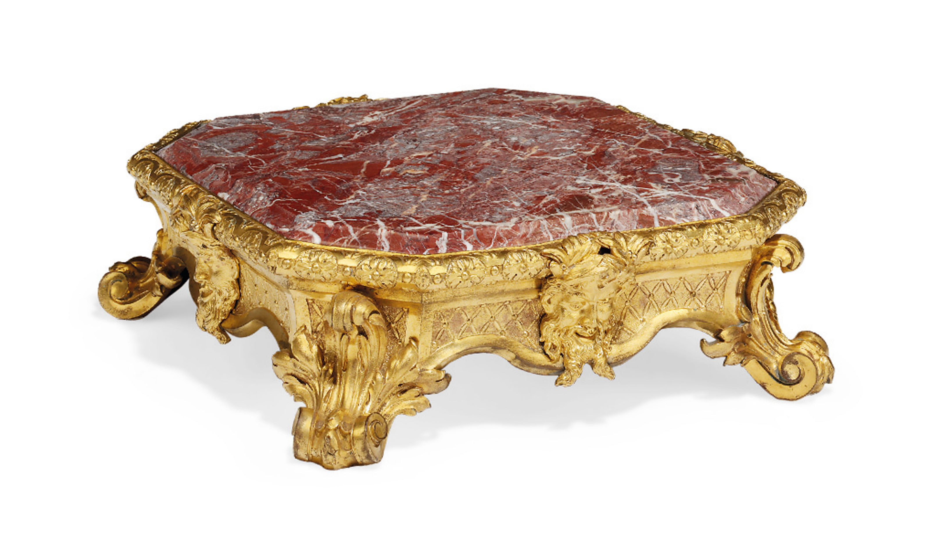 A FRENCH ORMOLU AND MARBLE BASE , OF LOUIS XIV STYLE, CIRCA 182040 Christie's