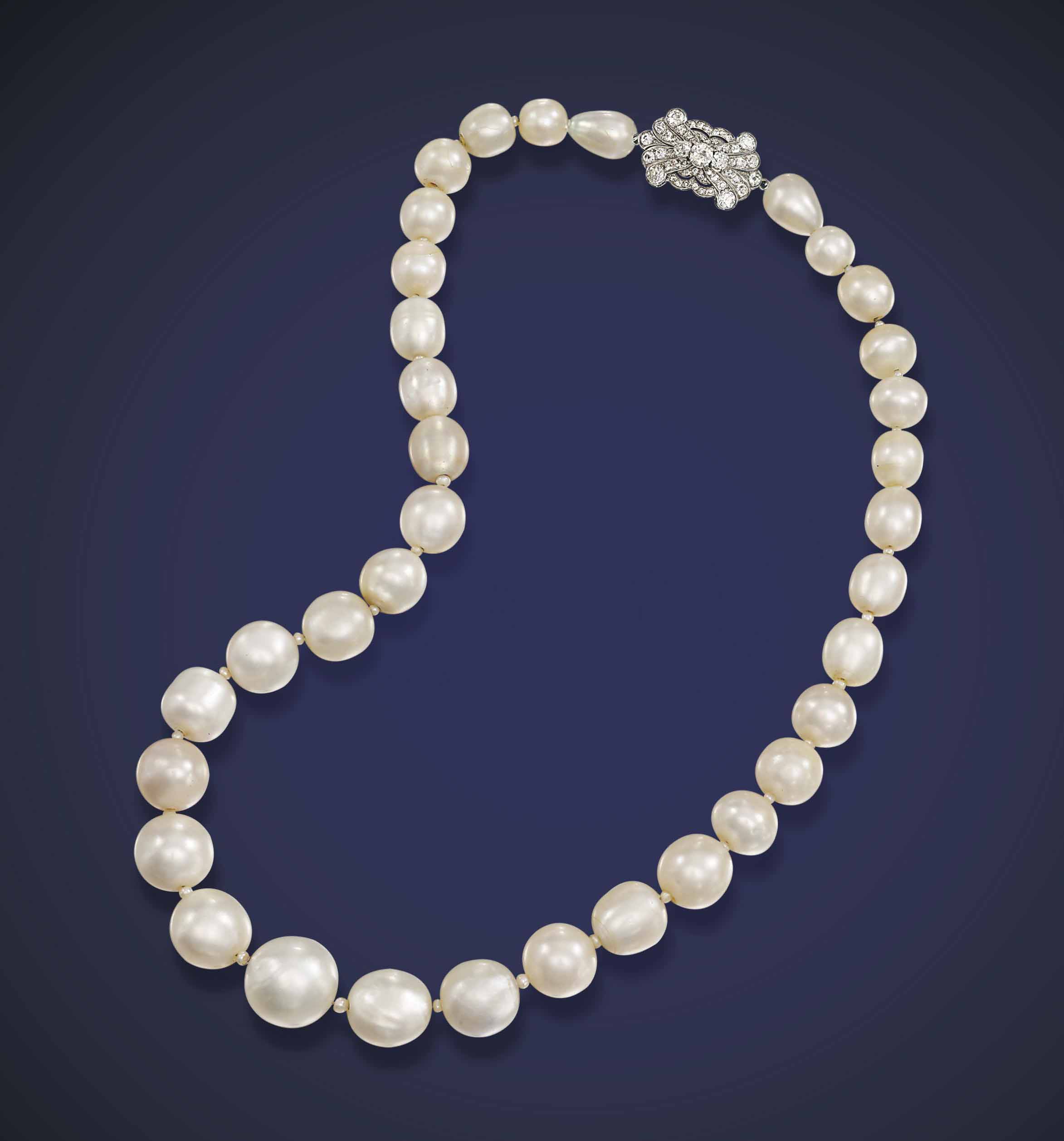 AN IMPORTANT NATURAL PEARL NECKLACE