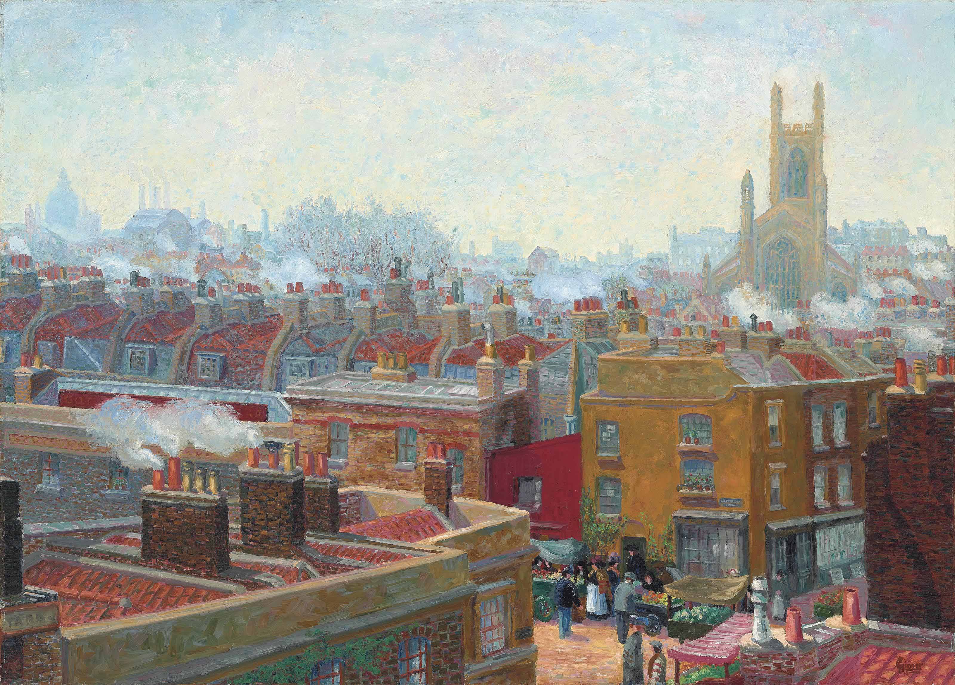 Charles Ginner, A.R.A. (18781952) , A Corner in Chelsea Christie's