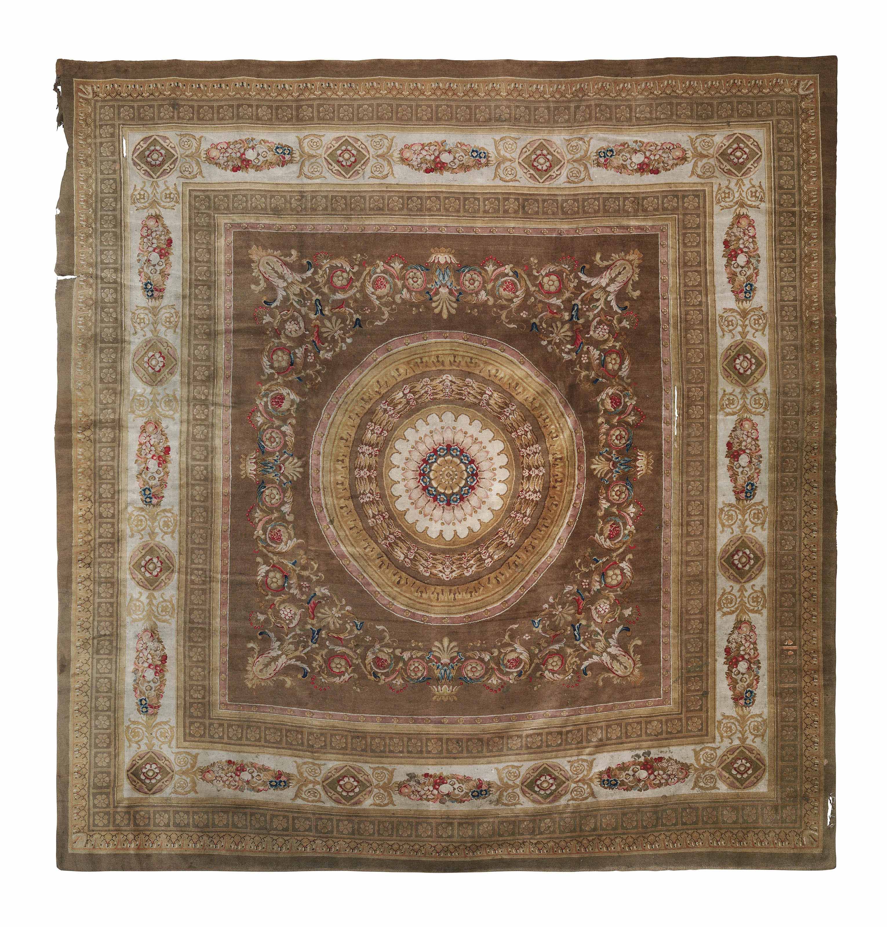 AN ENGLISH CARPET OF AXMINSTER DESIGN , LATE 19TH CENTURY ...