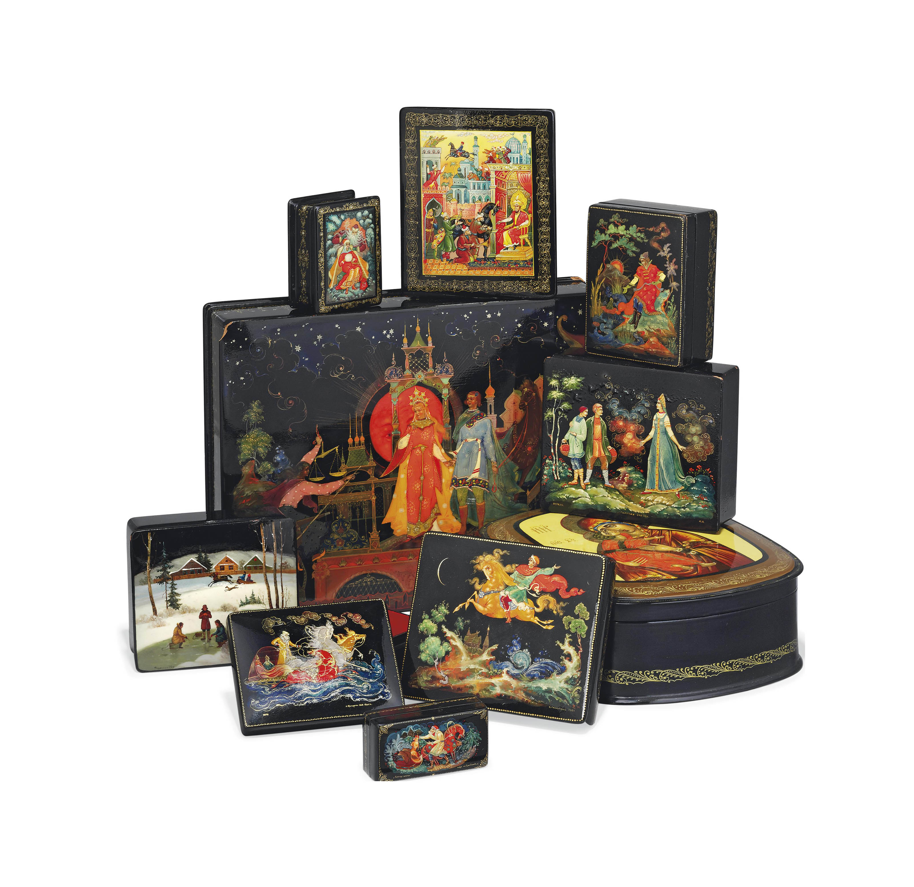 Russian Papier Mache Boxes