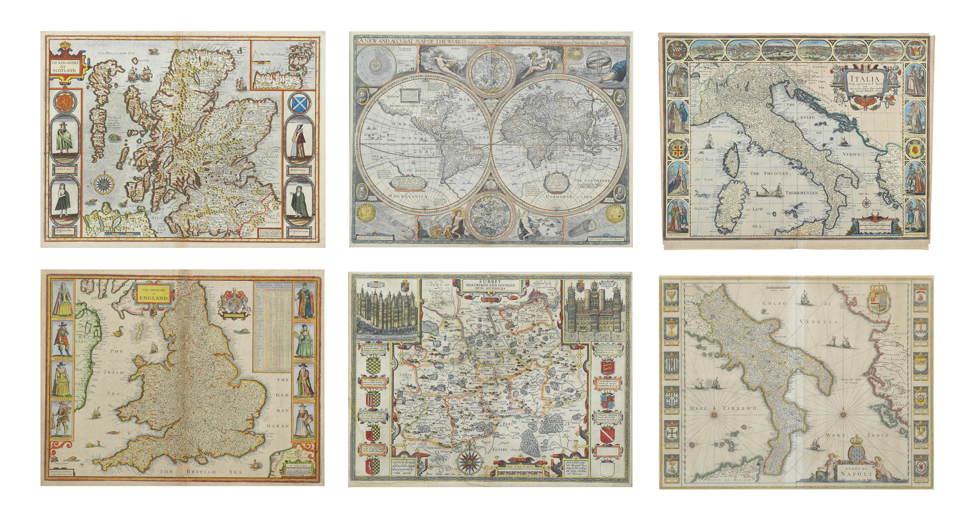 Speed John 1552 1629 A New And Accurat Map Of The World