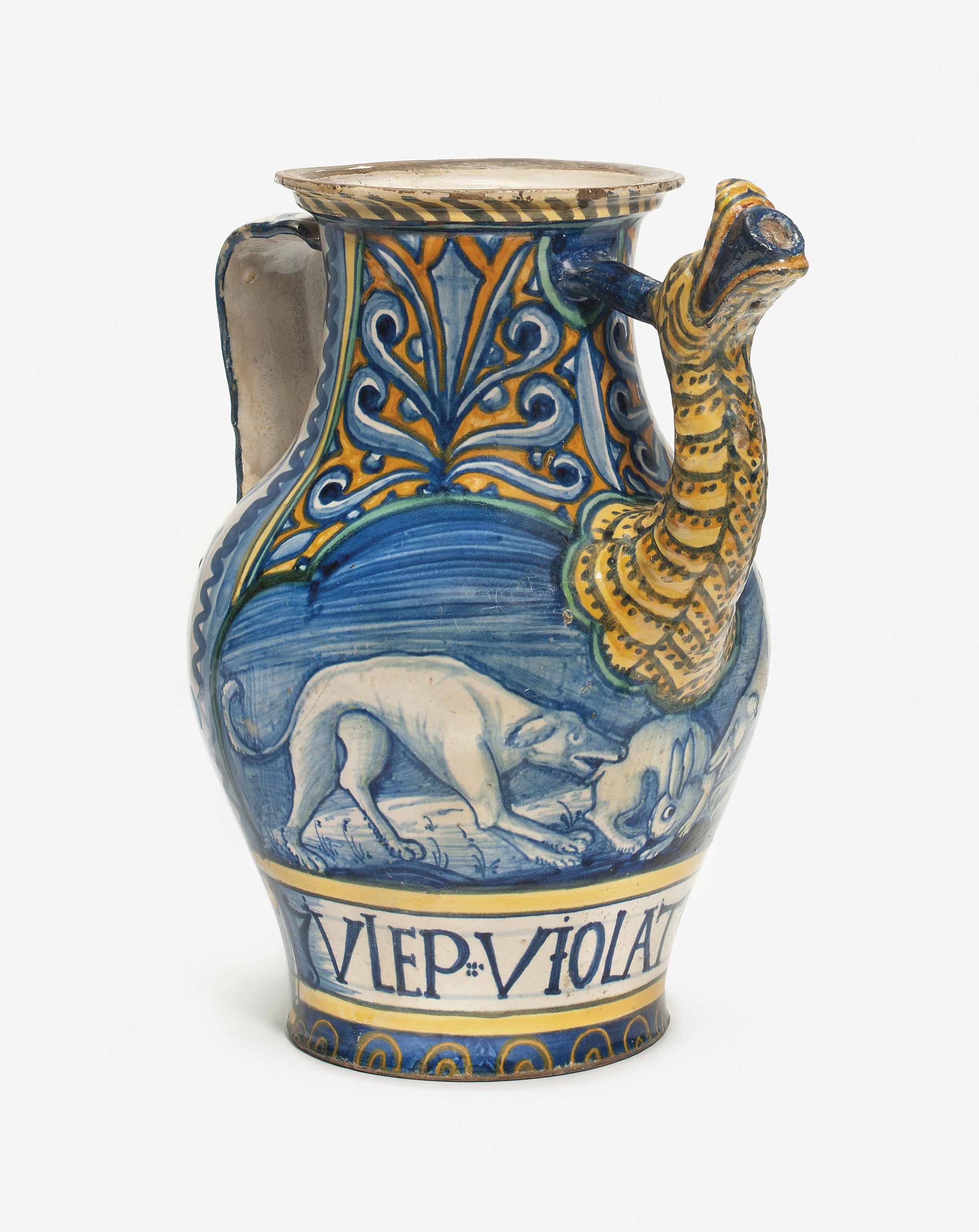 AN URBINO ISTORIATO DISH , CIRCA 1530, THE REVERSE INSCRIBED