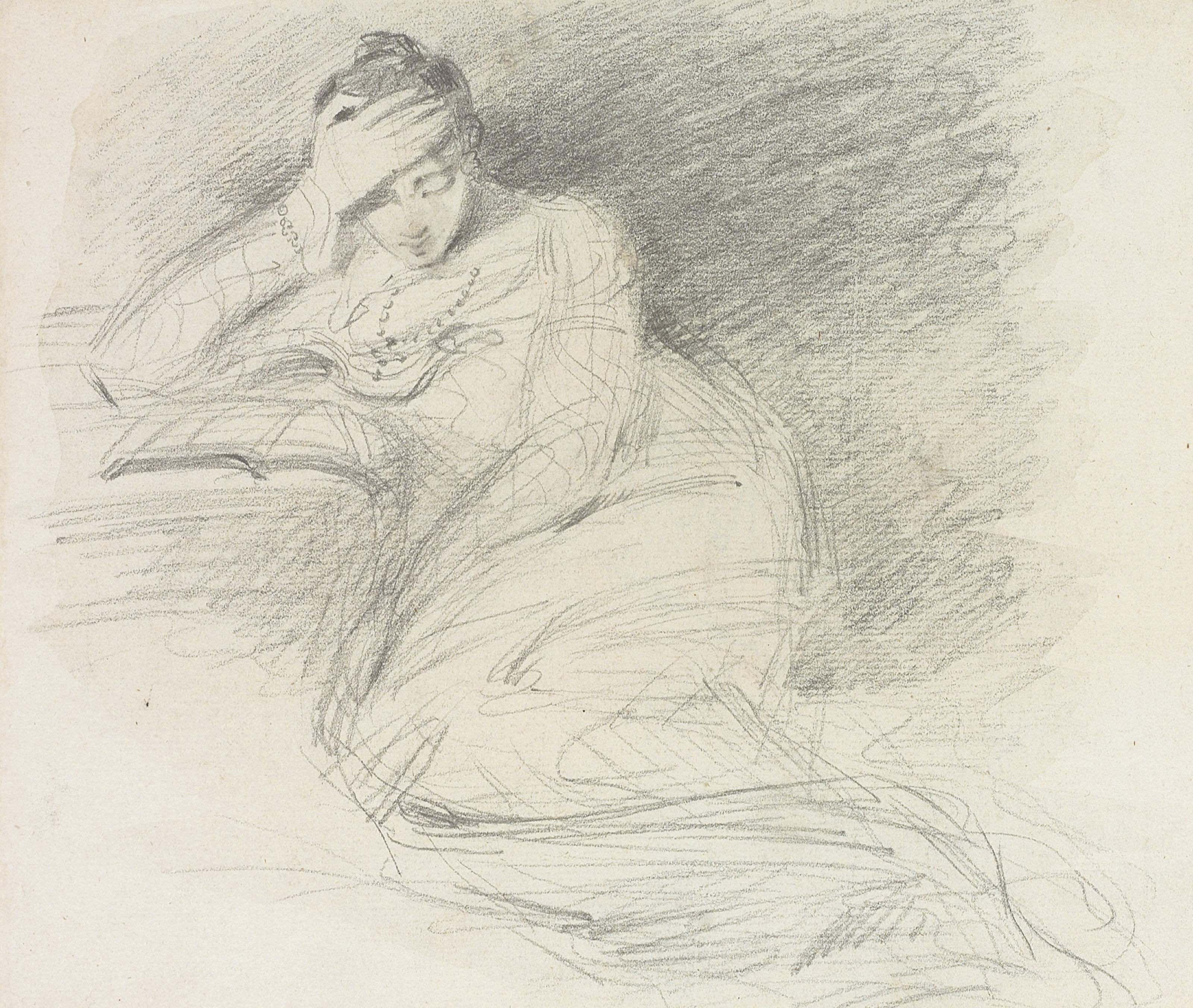 A girl reading 
