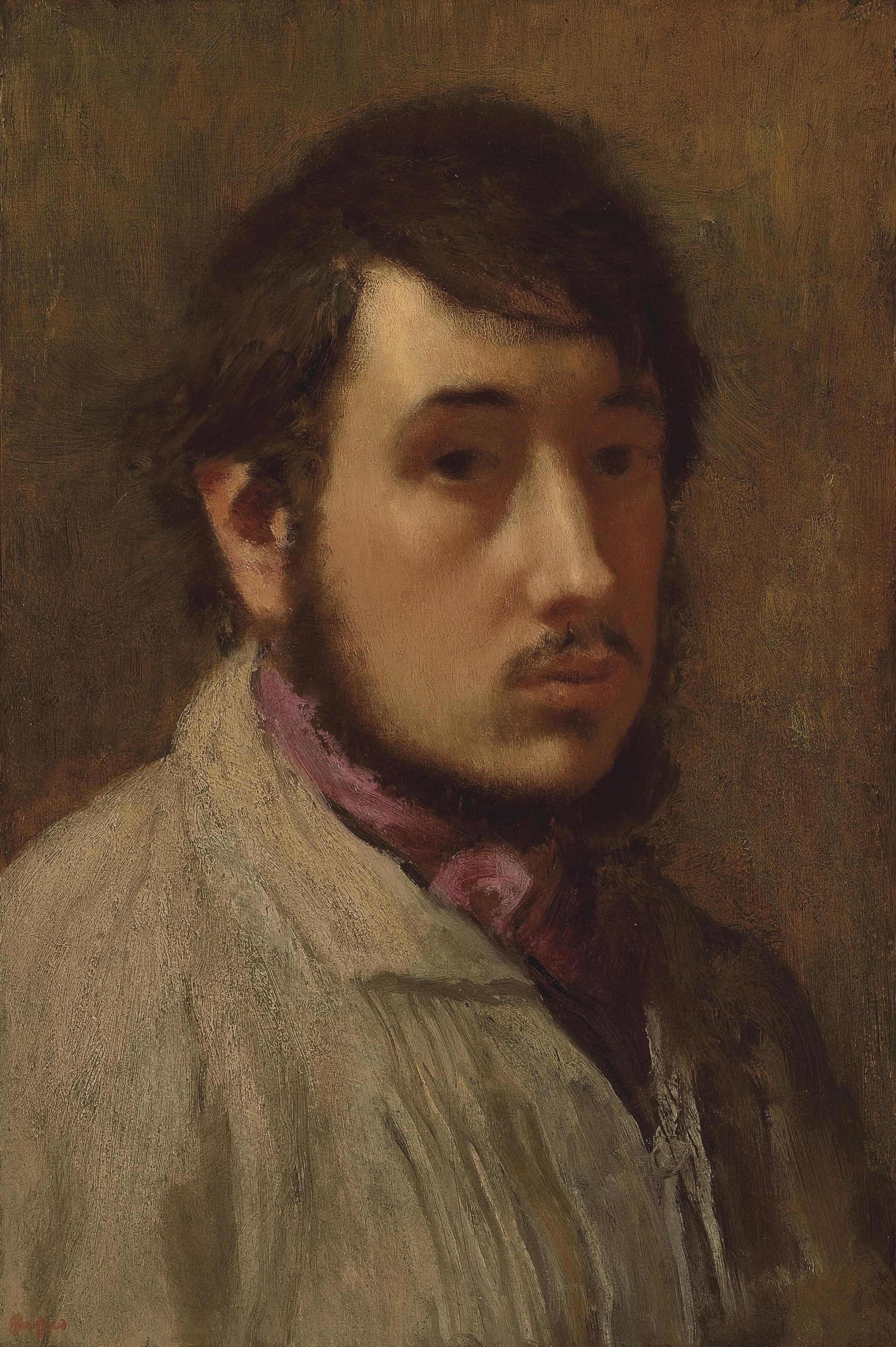Edgar Degas (1834-1917), Autoportrait, 1857-58. Oil on paper laid down on canvas. 18&frac12; x 12⅝ in (47 x 32 cm). Sold for &pound;713,250 on 7 February 2012 at Christie&rsquo;s in London