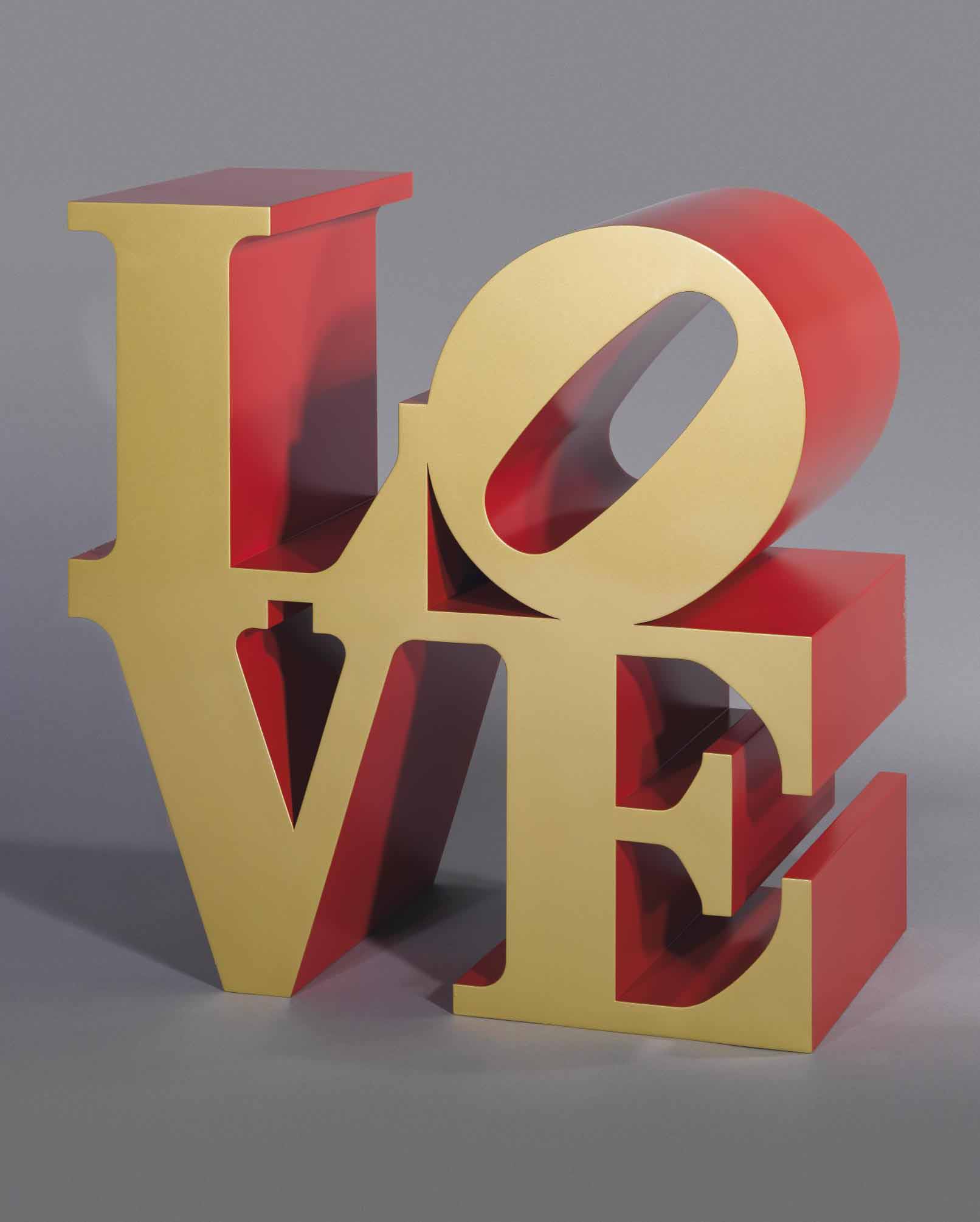 Robert Indiana (b. 1928) , Love (Red/Gold) | Christie's
