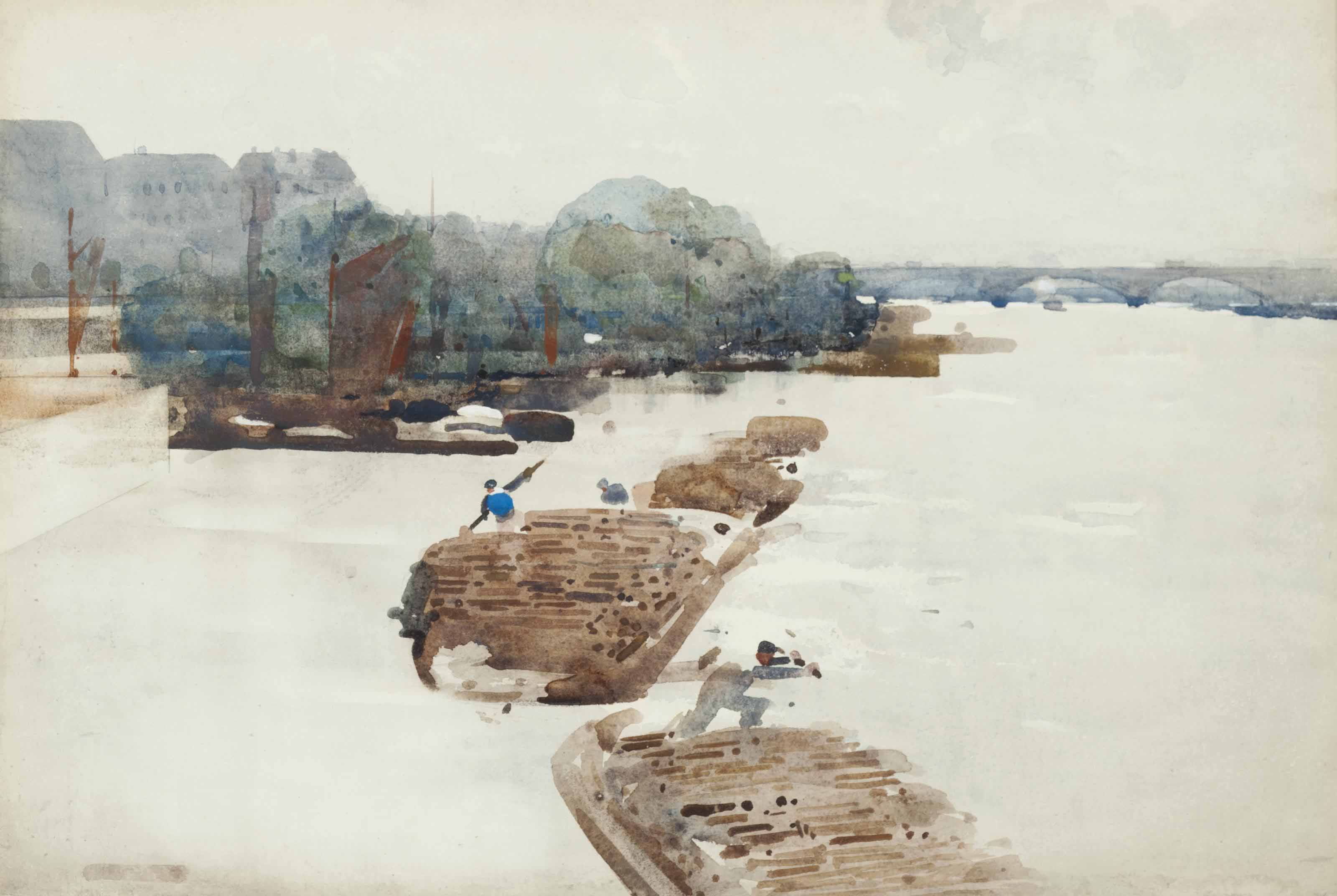 Arthur Melville, A.R.S.A., R.S.W., R.W.S. (18551904) , Barges on the