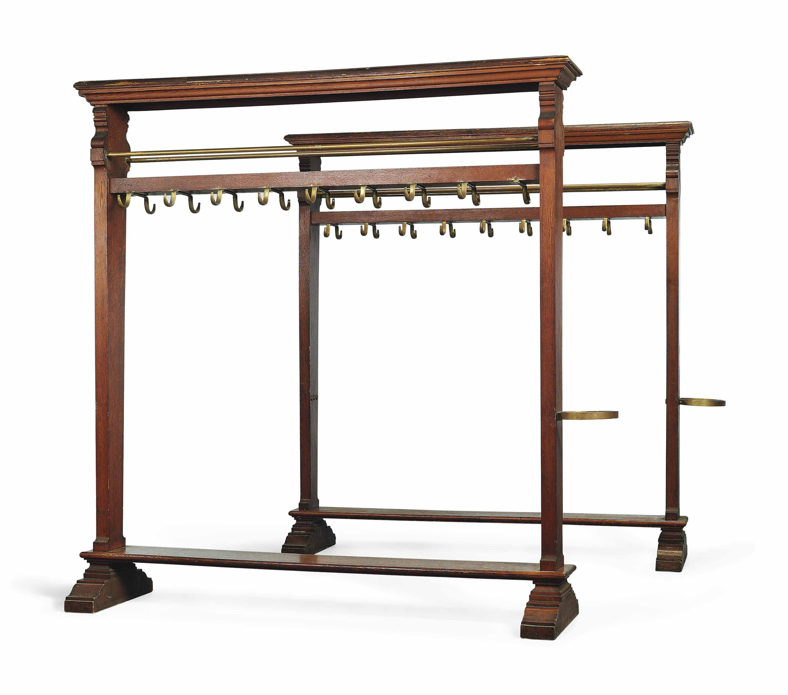 A PAIR OF LARGE OAK COAT RACKS , EARLY 20TH CENTURY Christie's