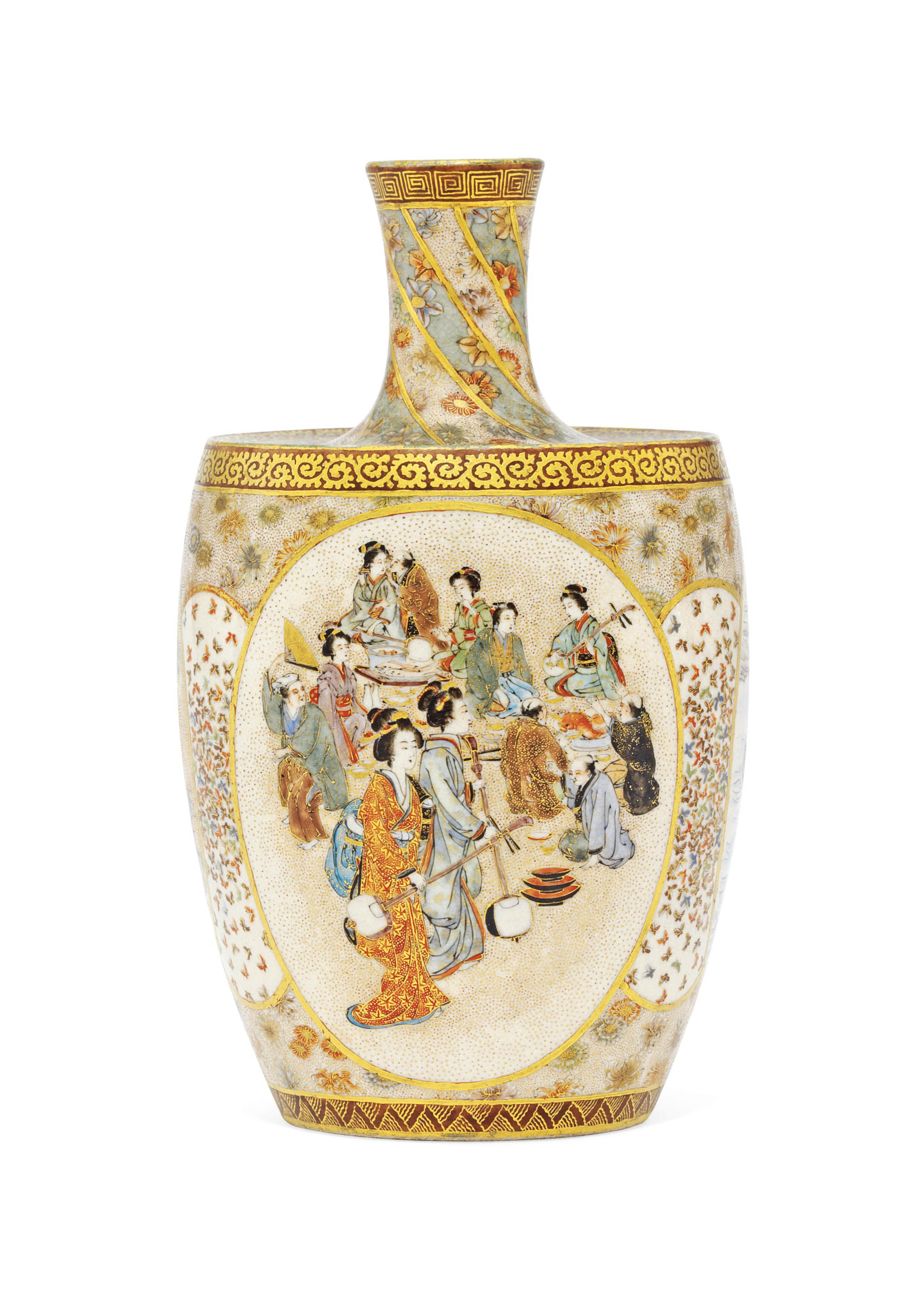 A Satsuma Vase , SIGNED KINKOZAN ZO, MEIJI PERIOD (LATE 19TH