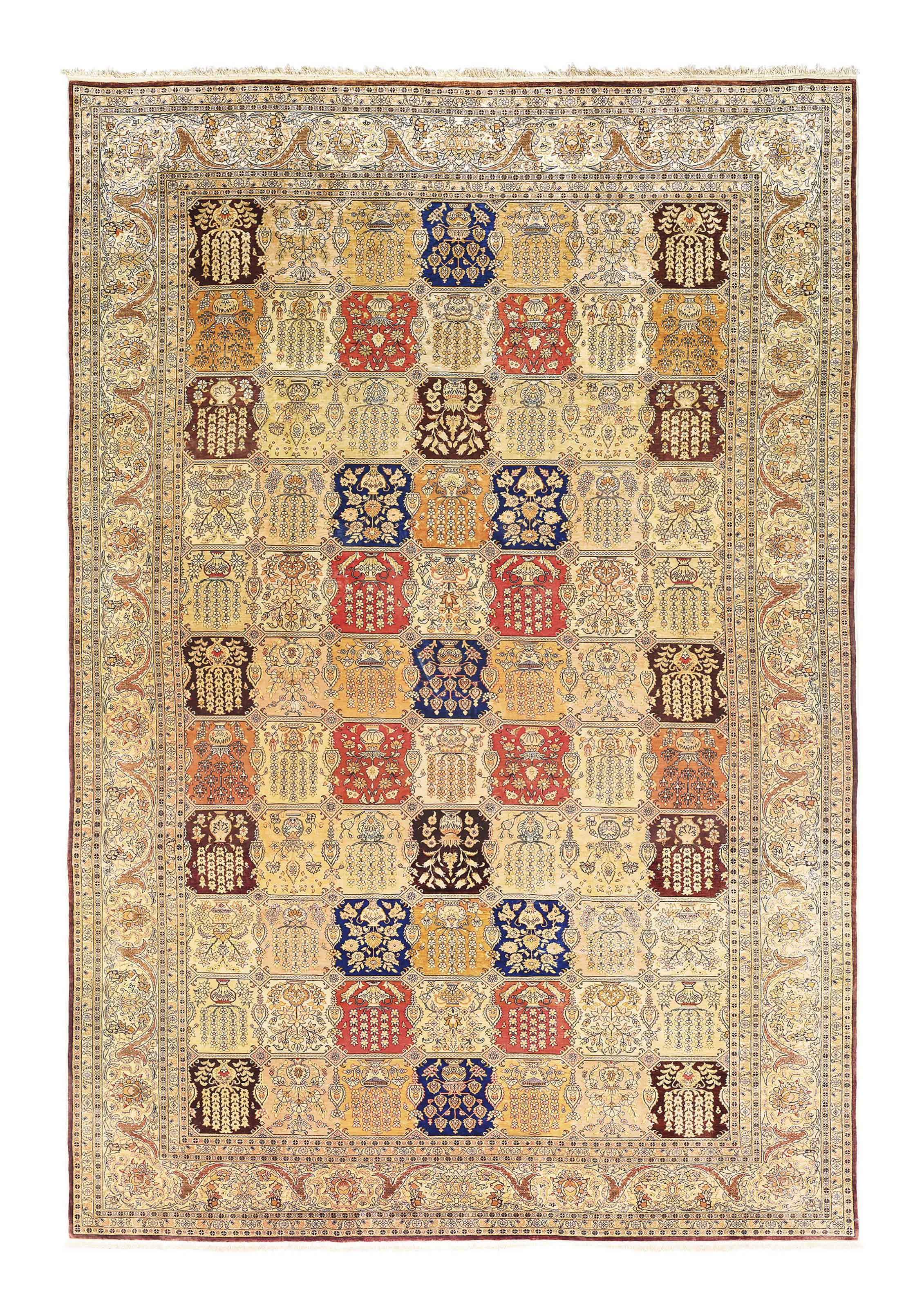 A VERY FINE SILK HEREKE CARPET, TURKEY