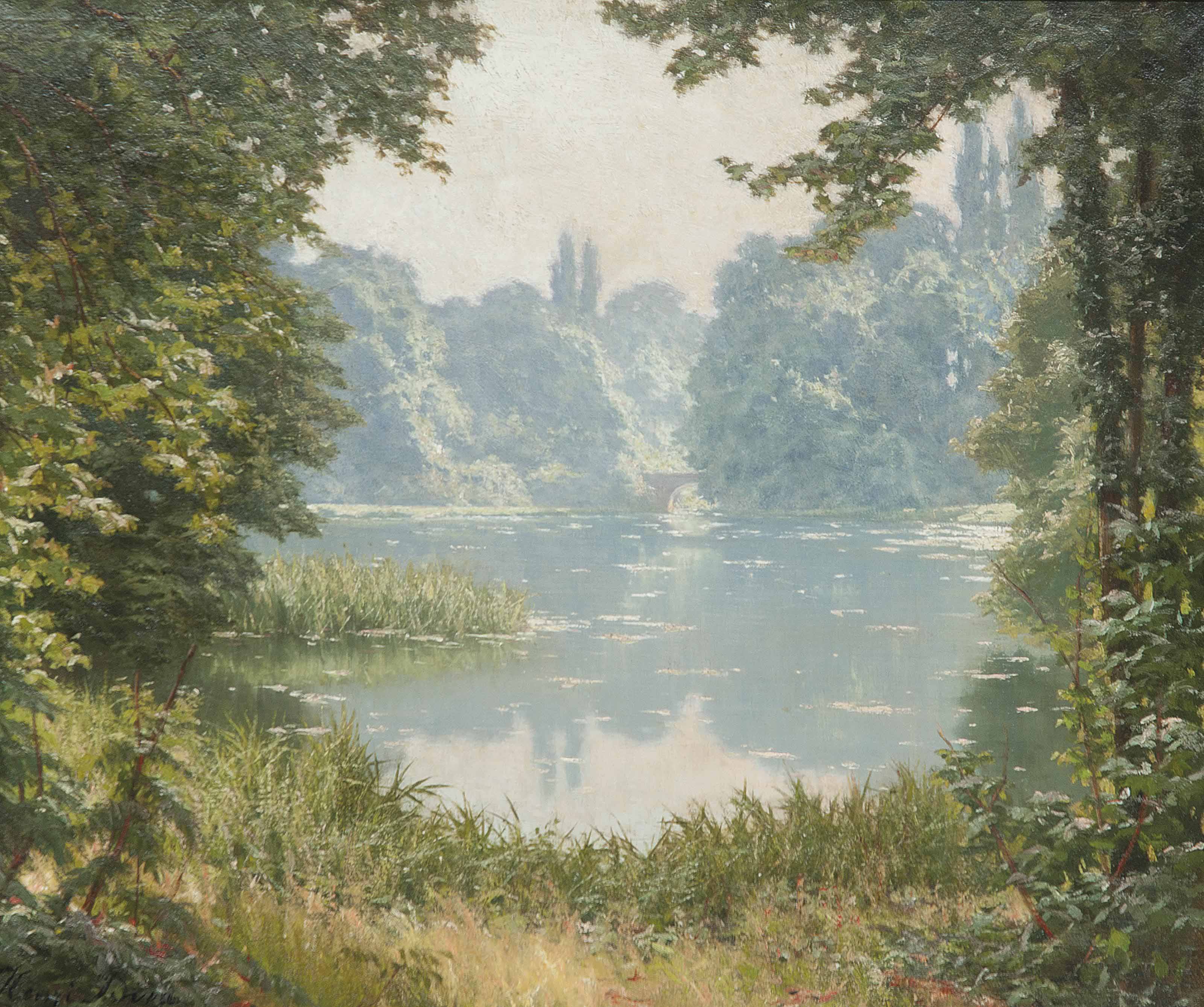 Henri Biva (French, 1848-1928) , A Summer's day on the lake | Christie's