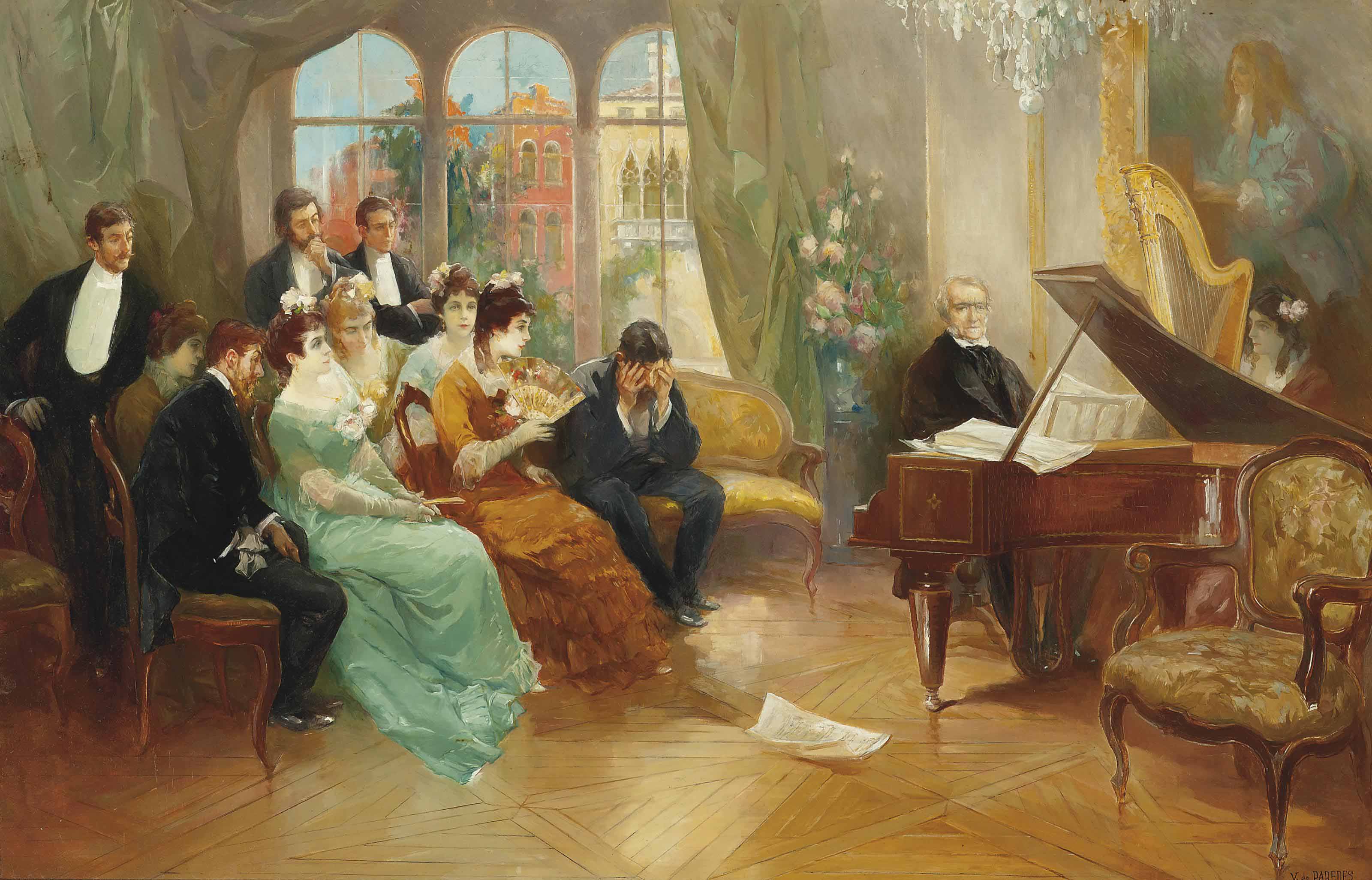 Vicente Garcia De Parades Spanish B 1845 Richard Wagner In Venice Paintings Oil Christie S