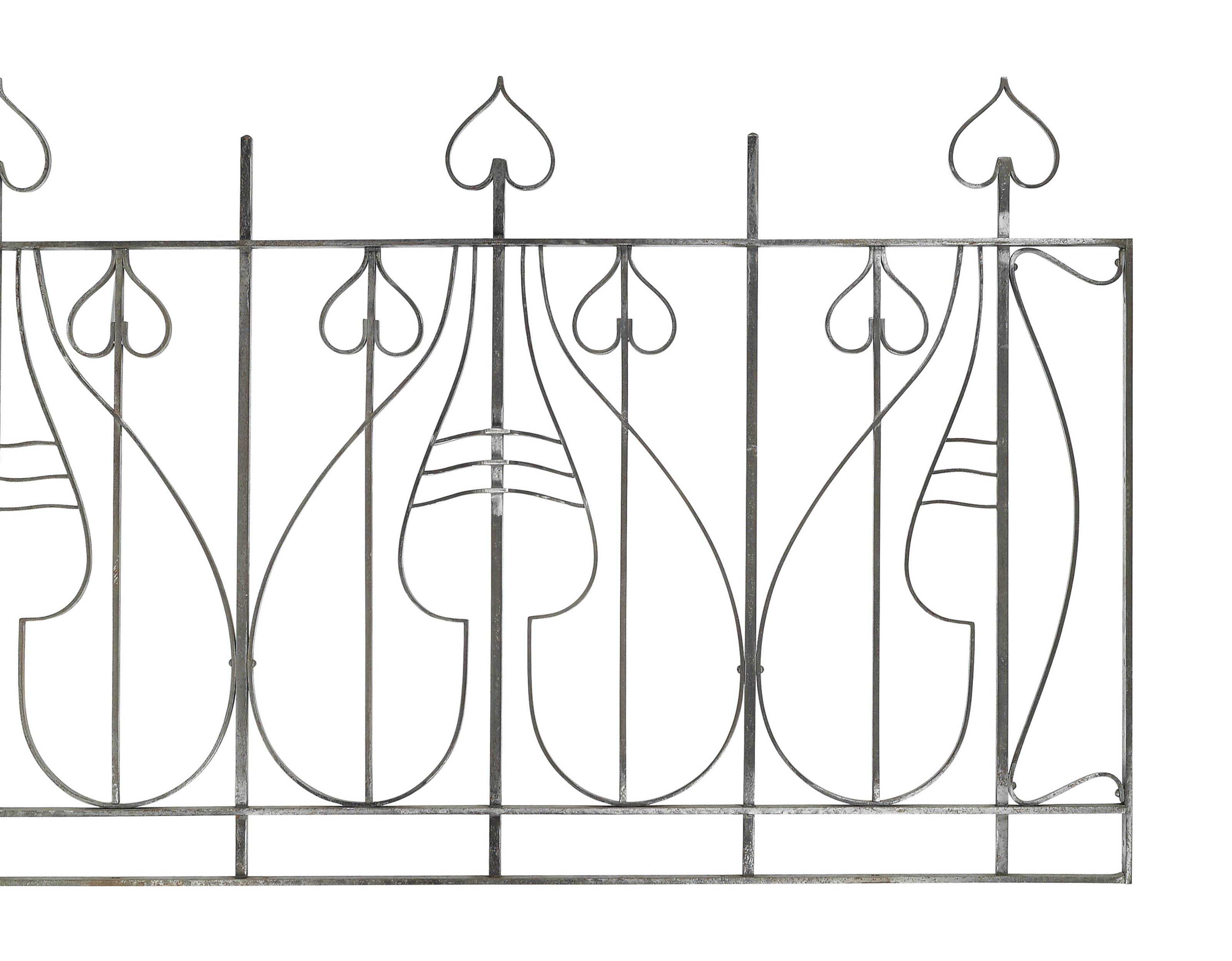 A WROUGHT IRON RAILING PANEL