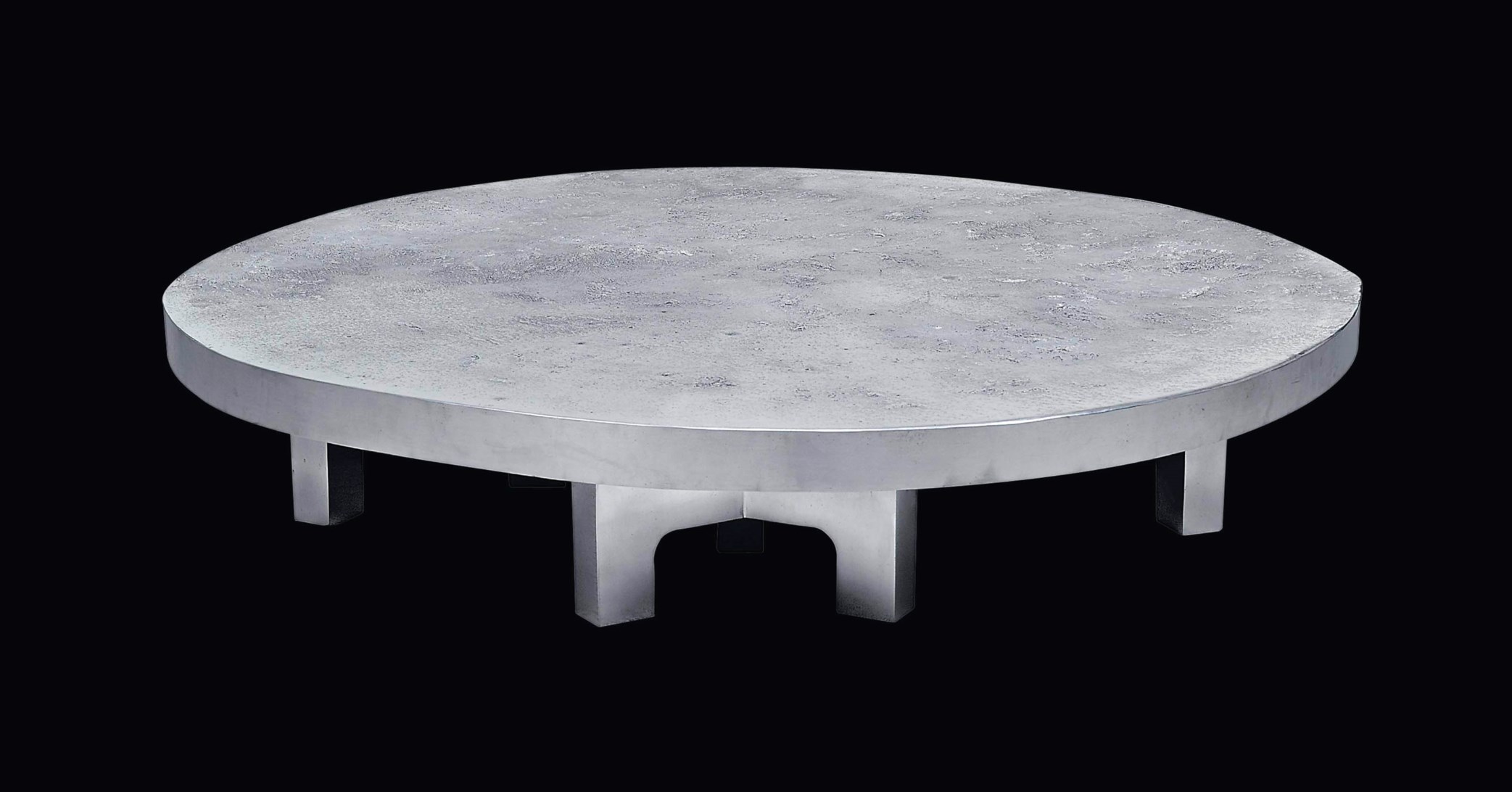 A CAST ALUMINIUM 'LUNA' TABLE