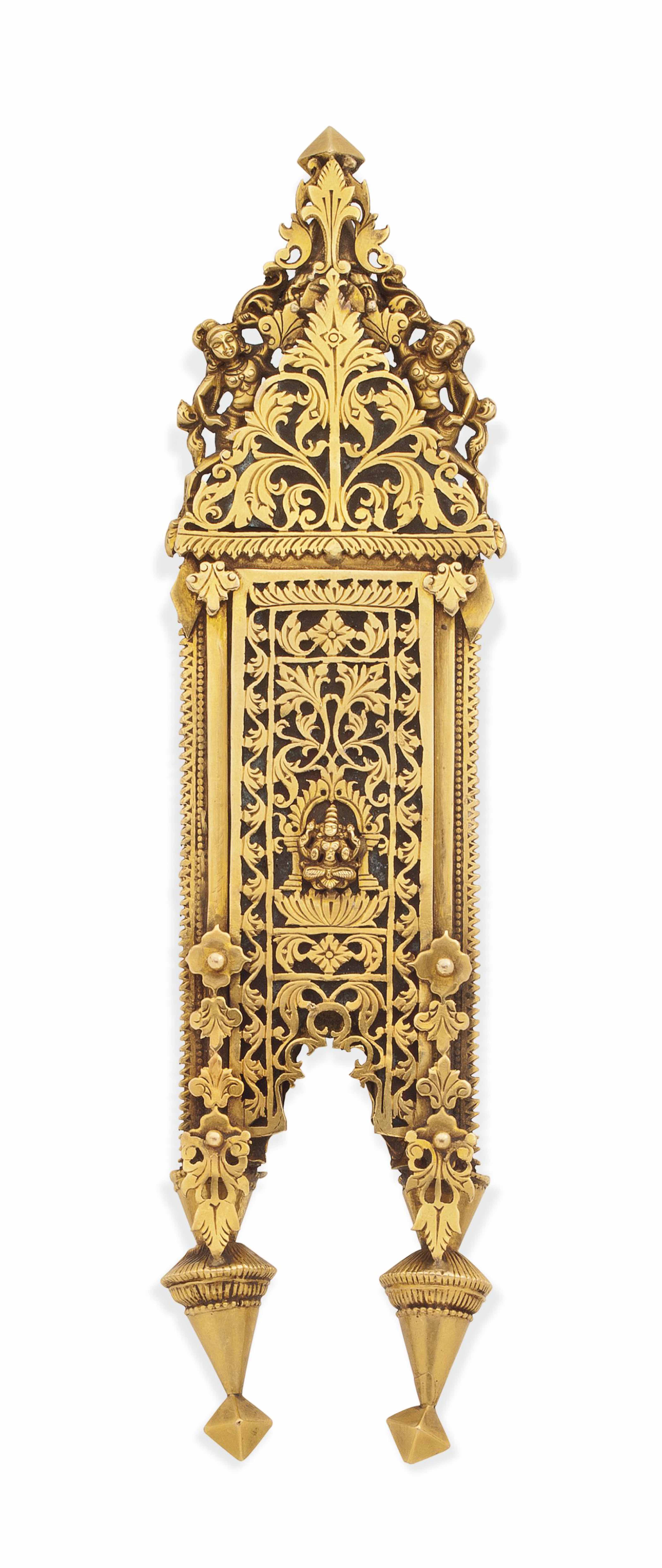 A Gold Pendant Thali Tamil Nadu South India Late 19th Early