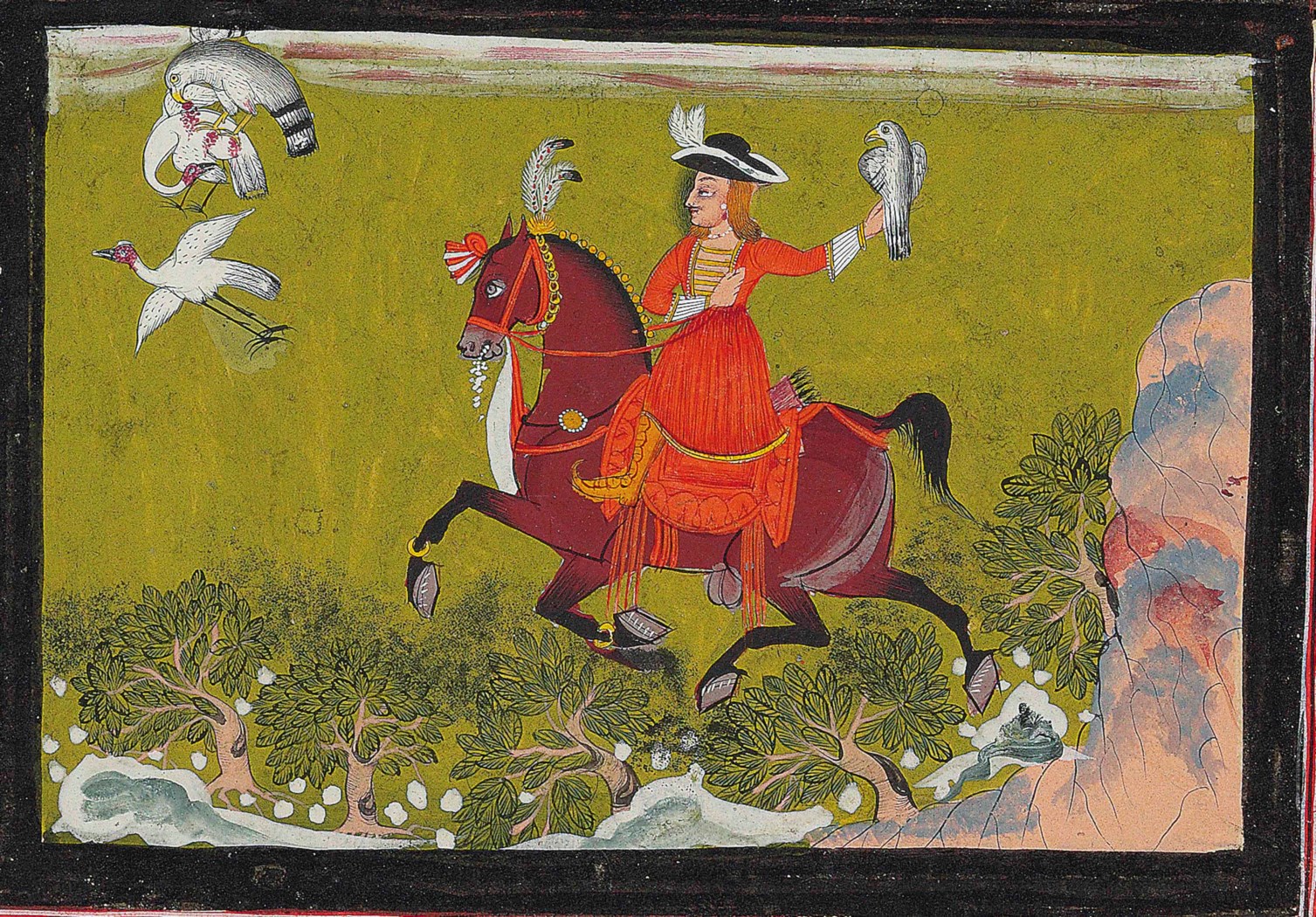 A EUROPEAN NOBLEMAN HAWKING