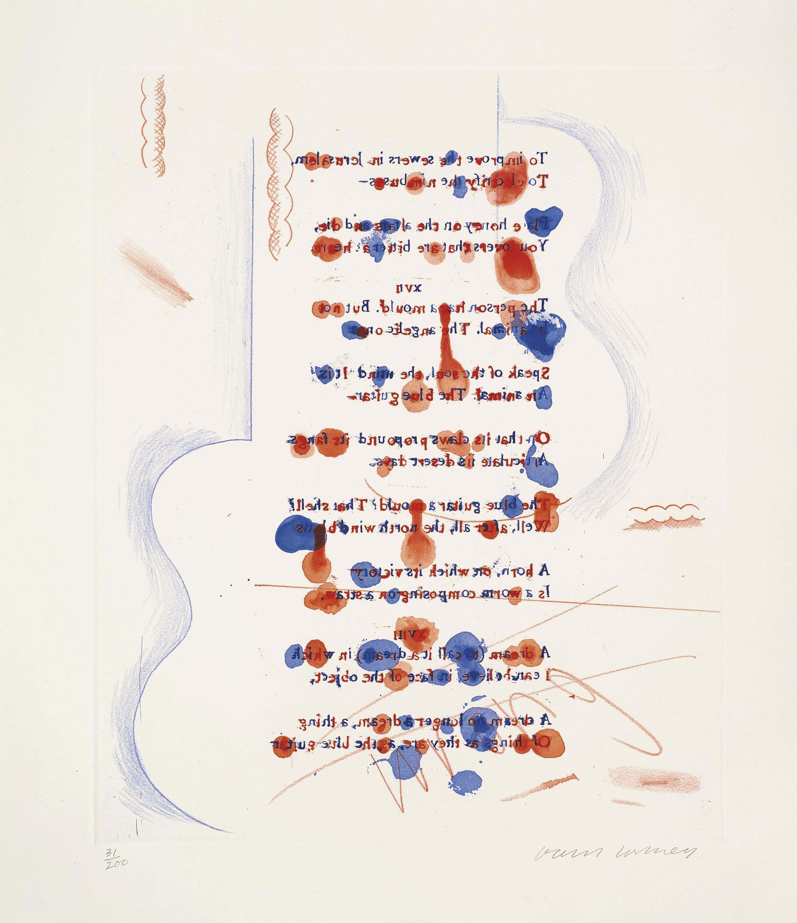 David Hockney (b. 1937) , The Blue Guitar (S.A.C. 199218; Tokyo 178