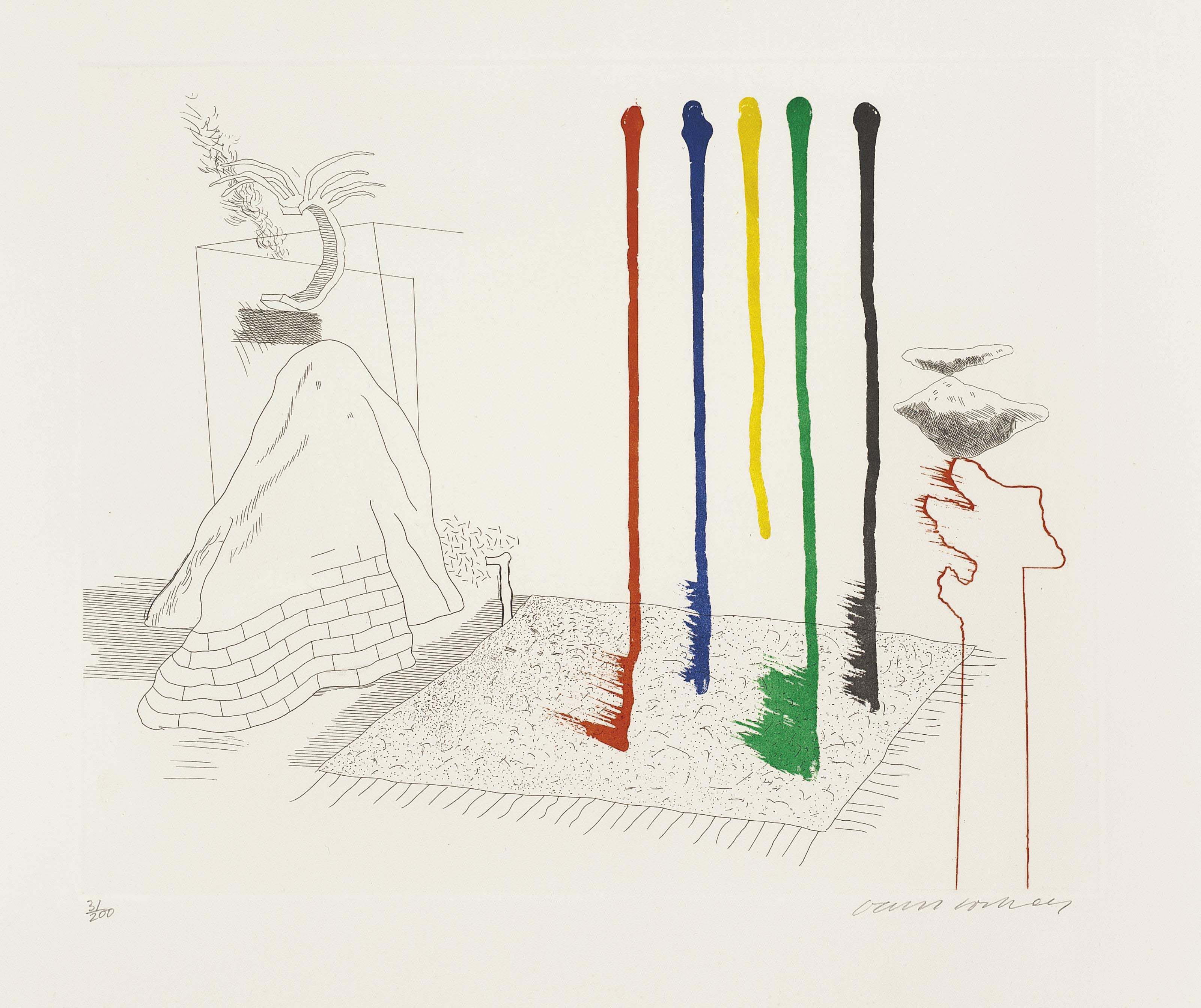 David Hockney (b. 1937) , The Blue Guitar (S.A.C. 199218; Tokyo 178