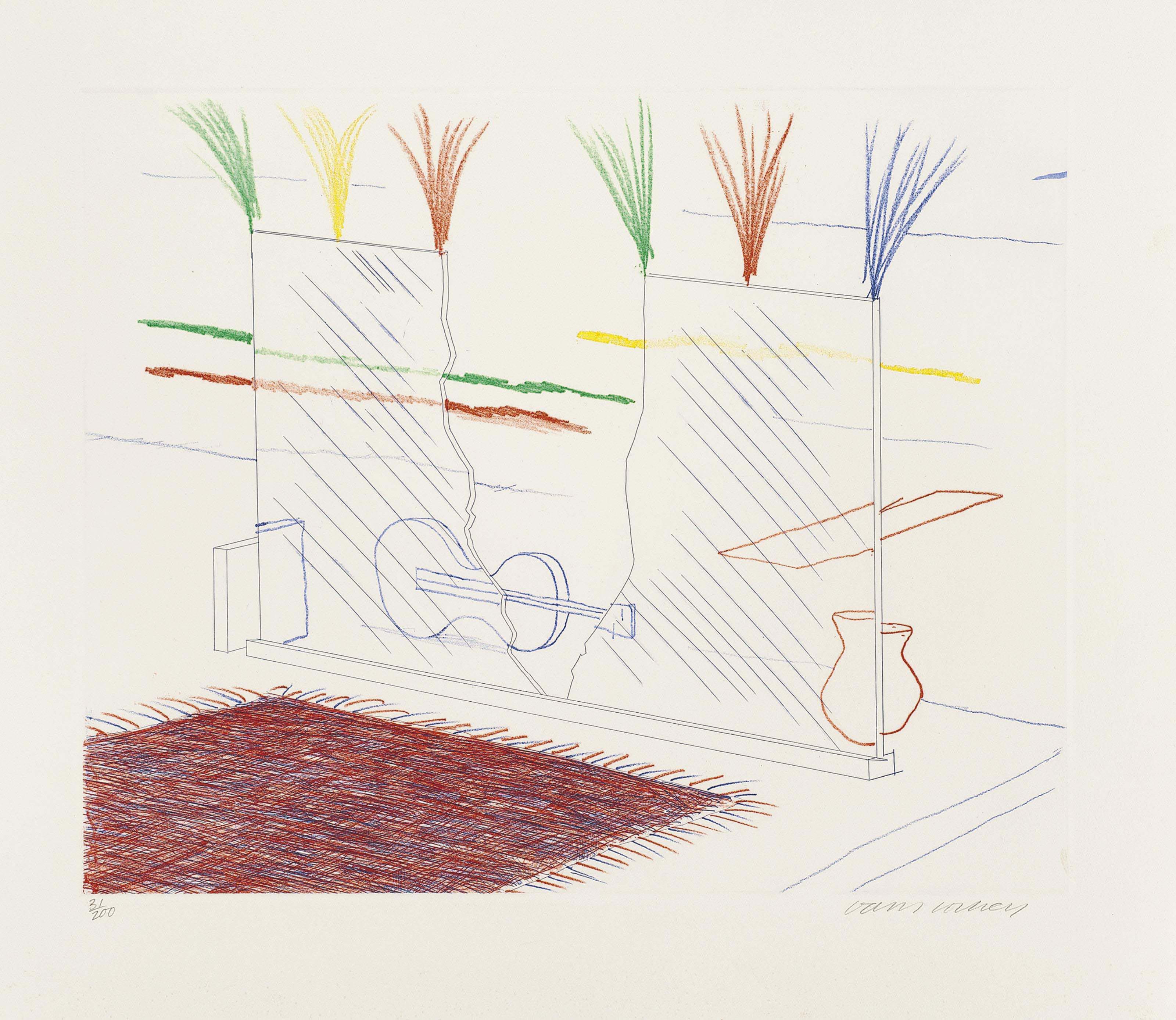 David Hockney (b. 1937) , The Blue Guitar (S.A.C. 199218; Tokyo 178