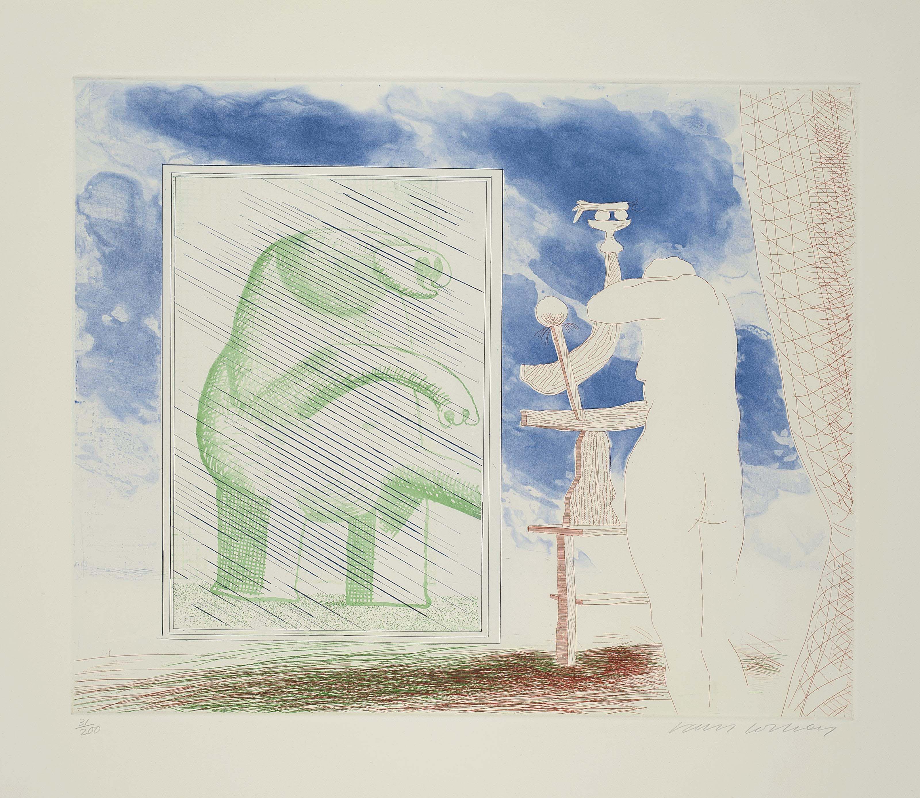 David Hockney (b. 1937) , The Blue Guitar (S.A.C. 199218; Tokyo 178