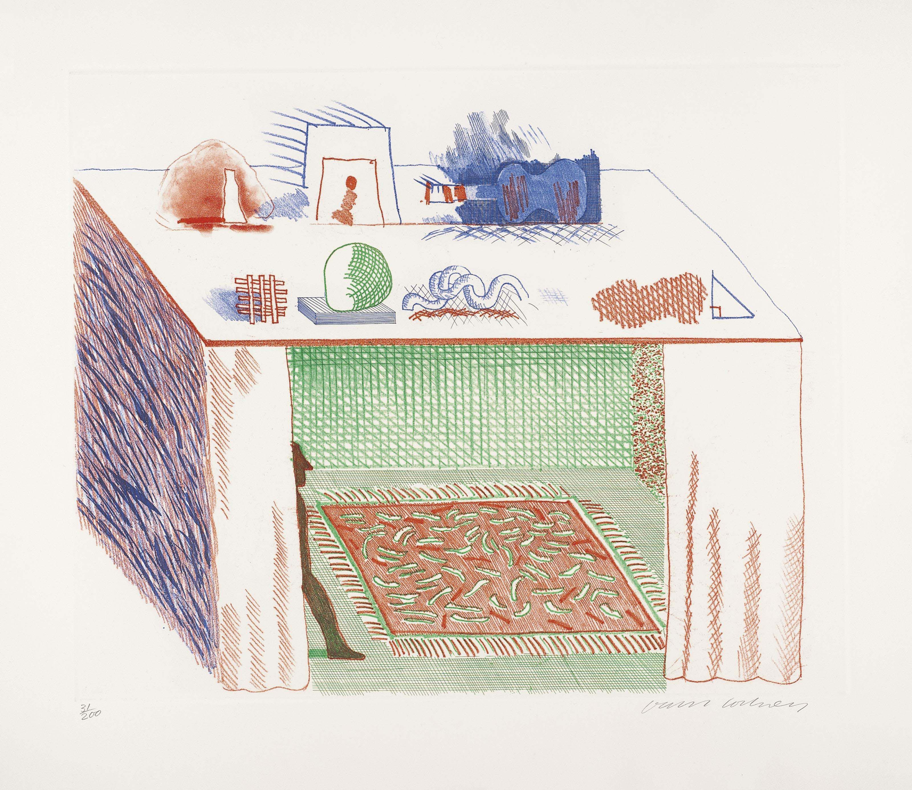 David Hockney (b. 1937) , The Blue Guitar (S.A.C. 199218; Tokyo 178