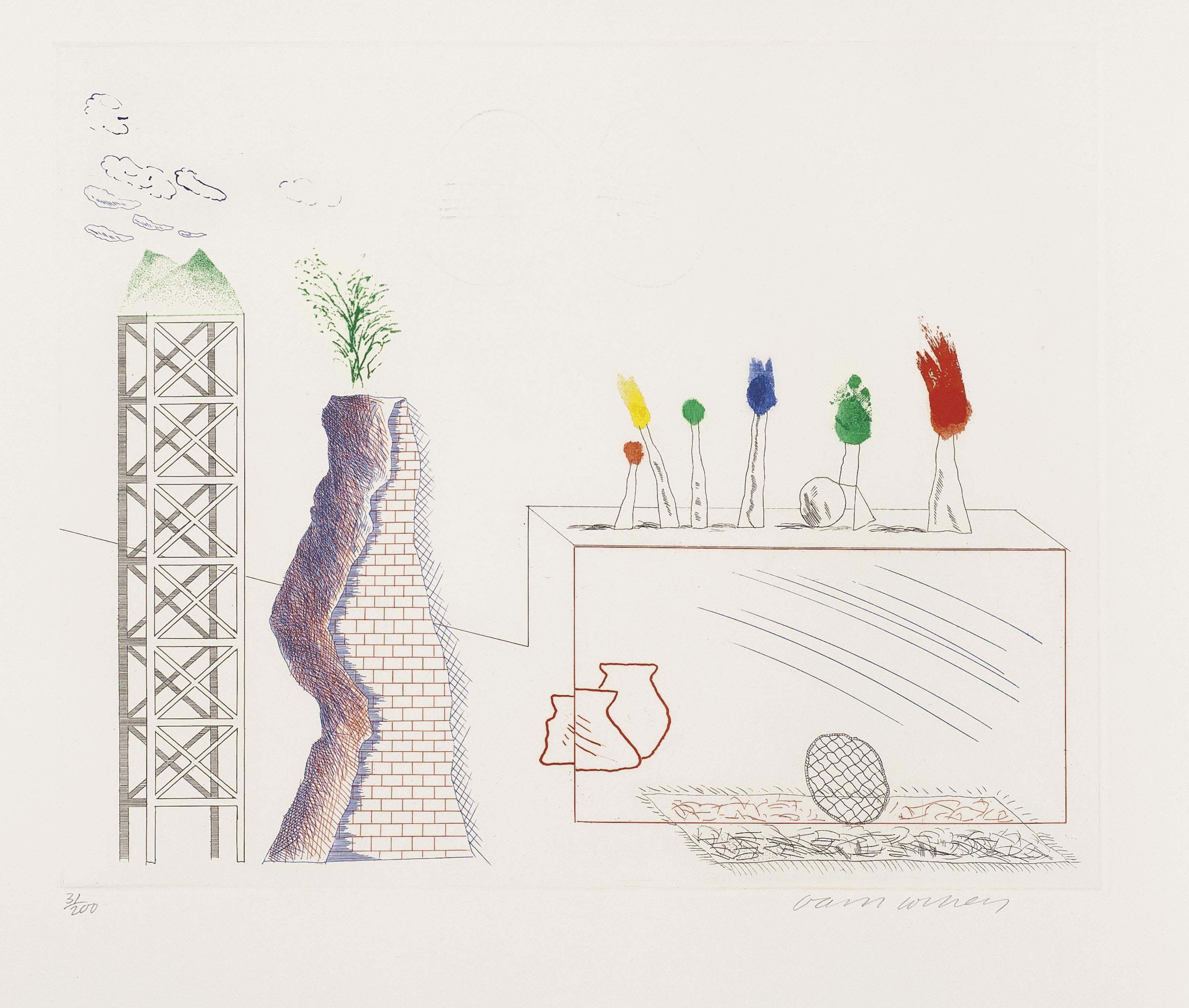 David Hockney (b. 1937) , The Blue Guitar (S.A.C. 199218; Tokyo 178