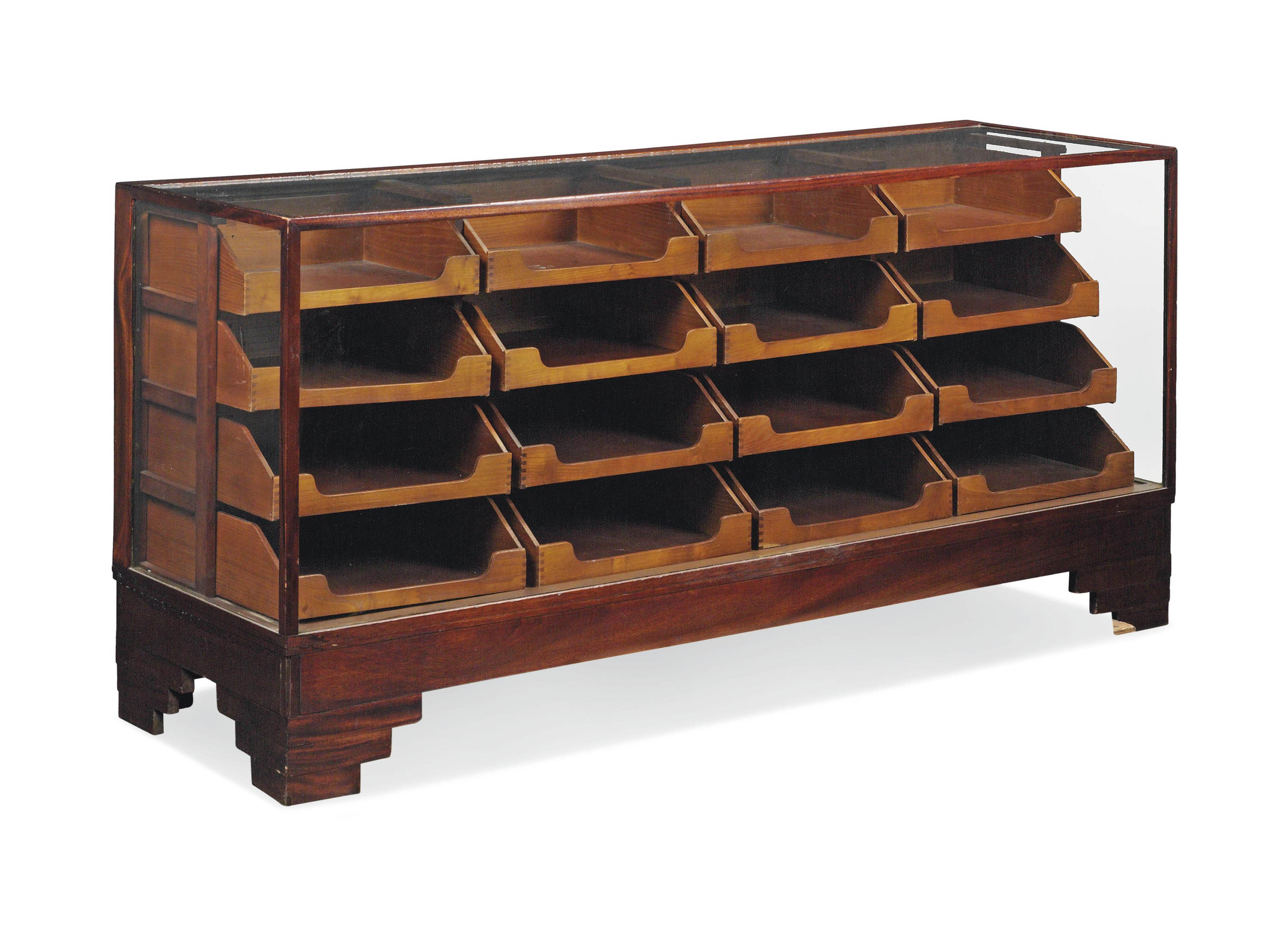 A MAHOGANY AND OAK HABERDASHERY SHOP , BY DUDLEY & CO., MID