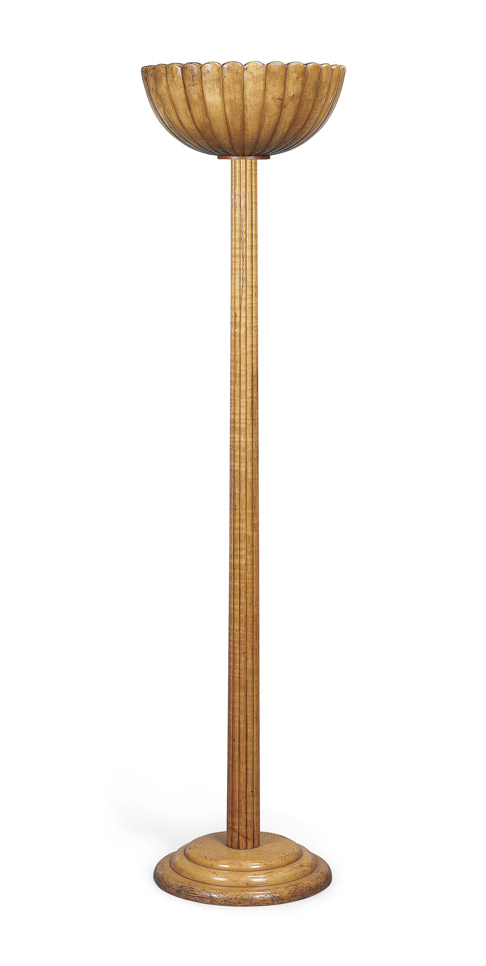 A SATIN BIRCH UPLIGHTER FLOOR LAMP , CIRCA 1940S Christie's