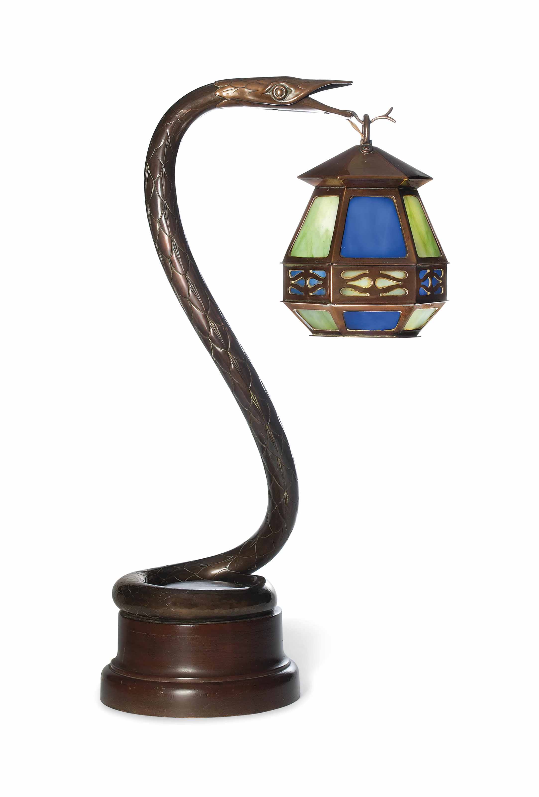 snake table lamp