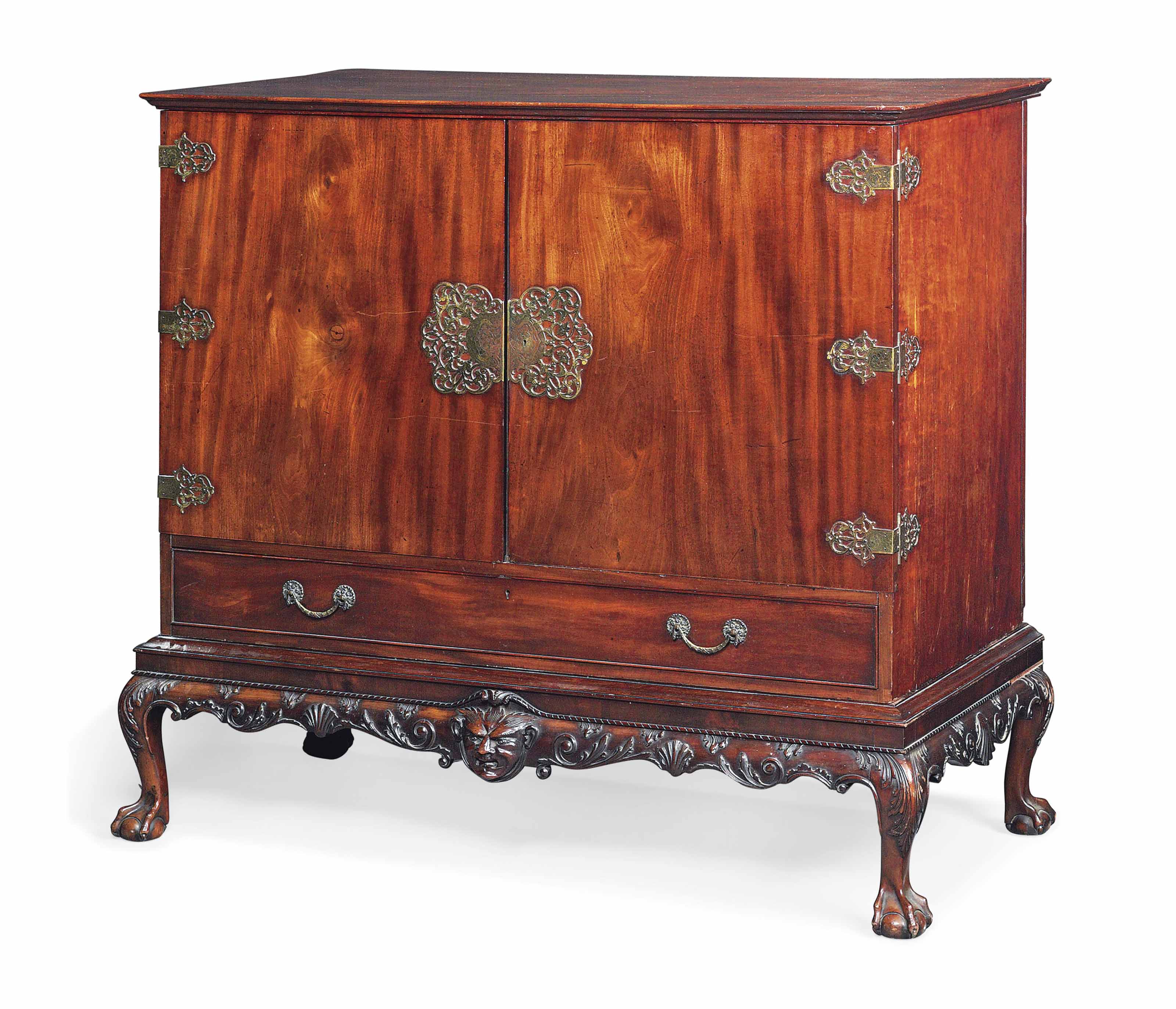 AN IRISH MAHOGANY ON STAND