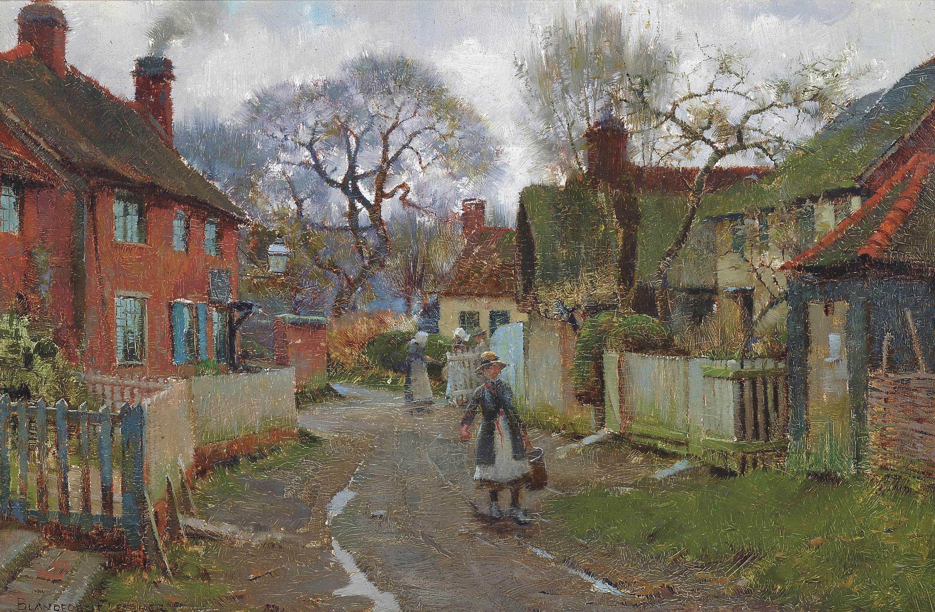 Blandford Fletcher (18581936) , Village scene Christie's