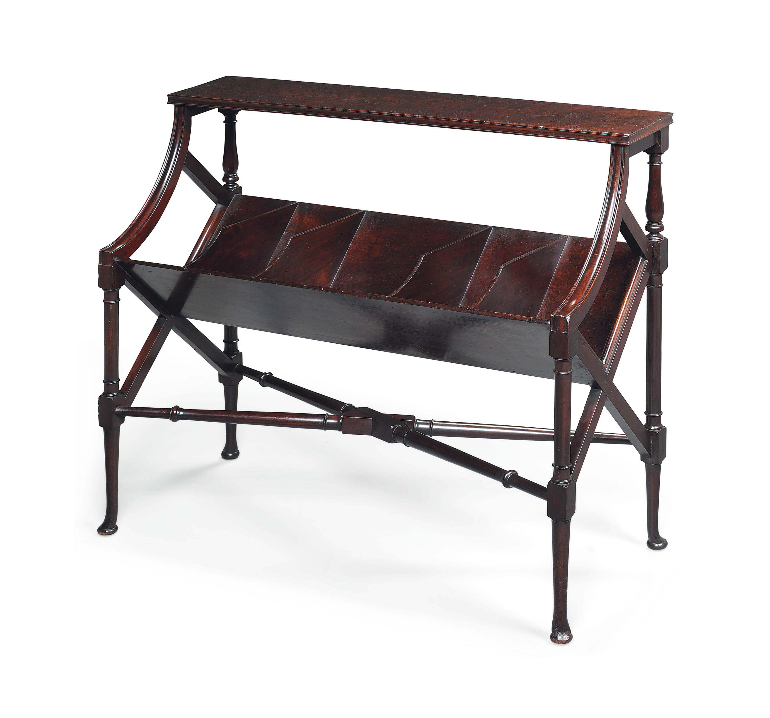 A VICTORIAN MAHOGANY LIBRARY BOOKSTAND , LATE 19TH CENTURY, OF STYLE Christie's