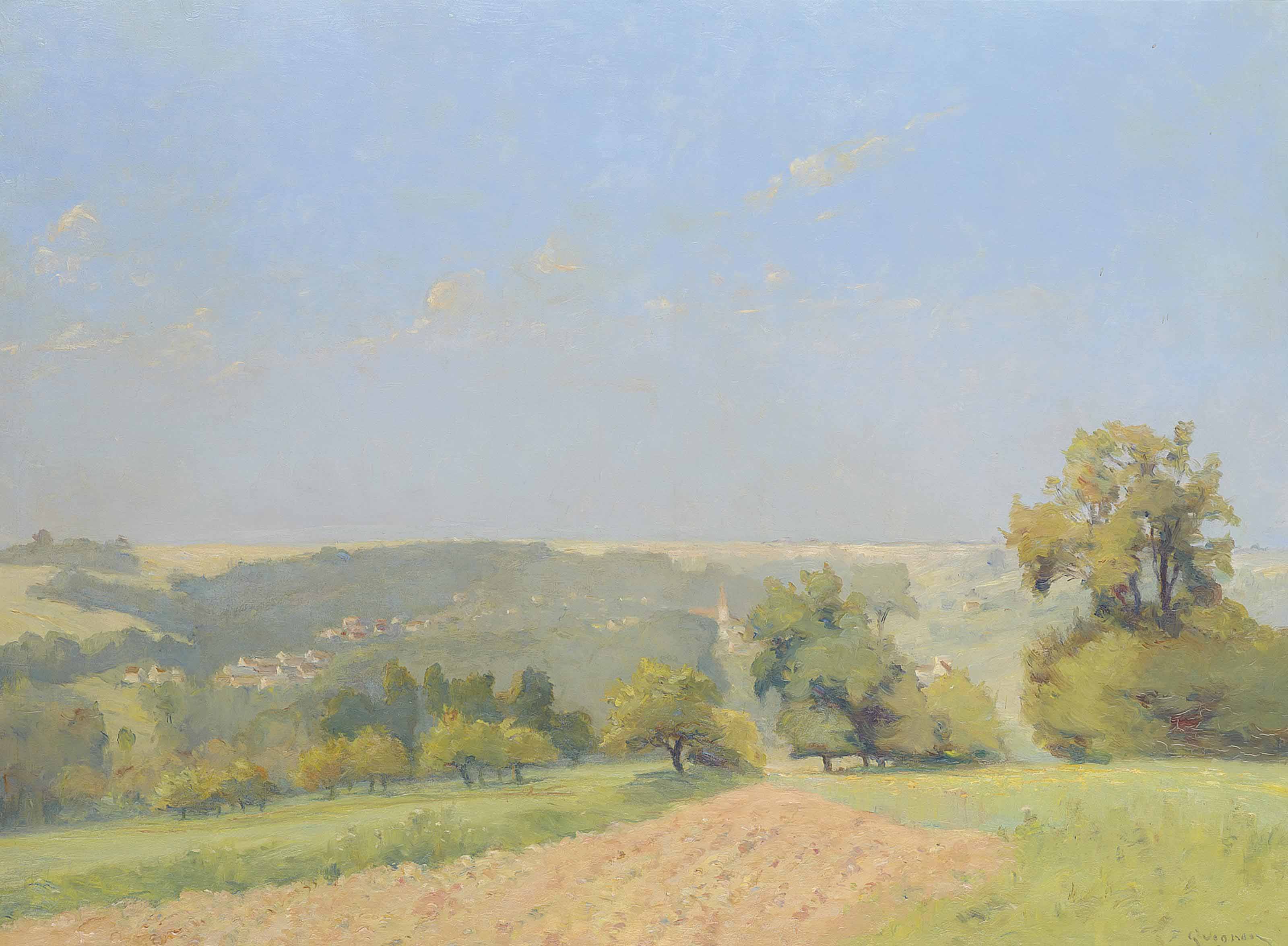 Fernand Quignon (18541941) , Dans la vallée à Nesles Christie's